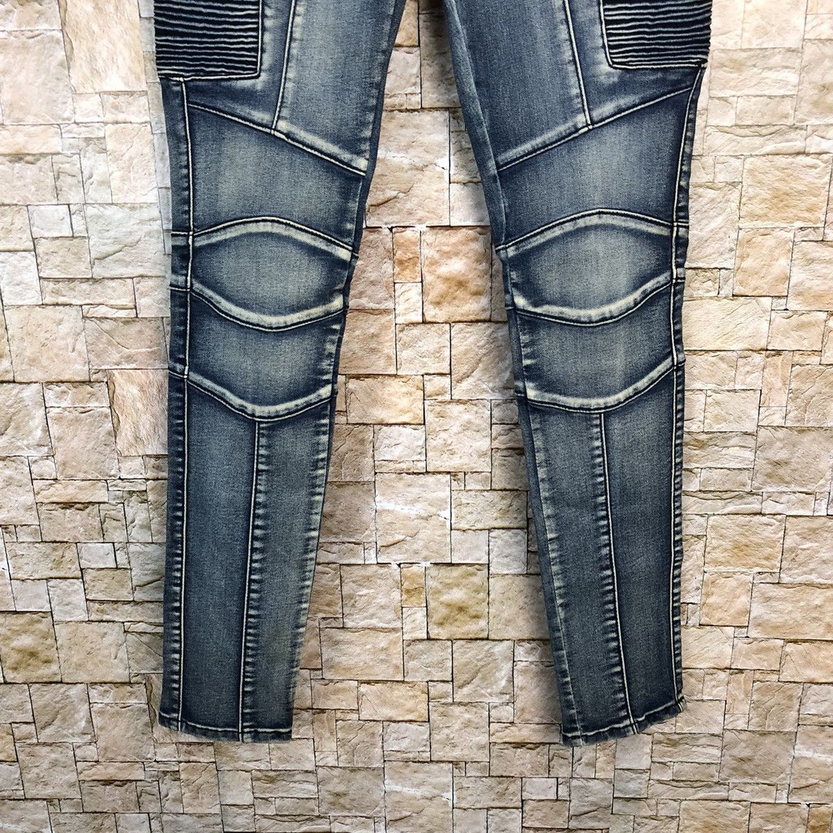 Japanese Brand Japan faded Blue Slim Fit bikers denim Jeans #A741 Size 26" / US 2 / IT 38 - 6 Thumbnail