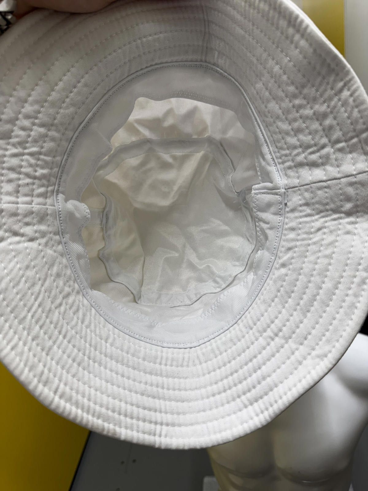 Unknown London White Cotton Bucket Hat Size ONE SIZE - 5 Thumbnail
