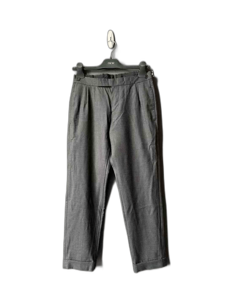 Thom Browne Thom Browne Dark Gray Wool Pants Size US 26 / EU 42 - 1 Thumbnail