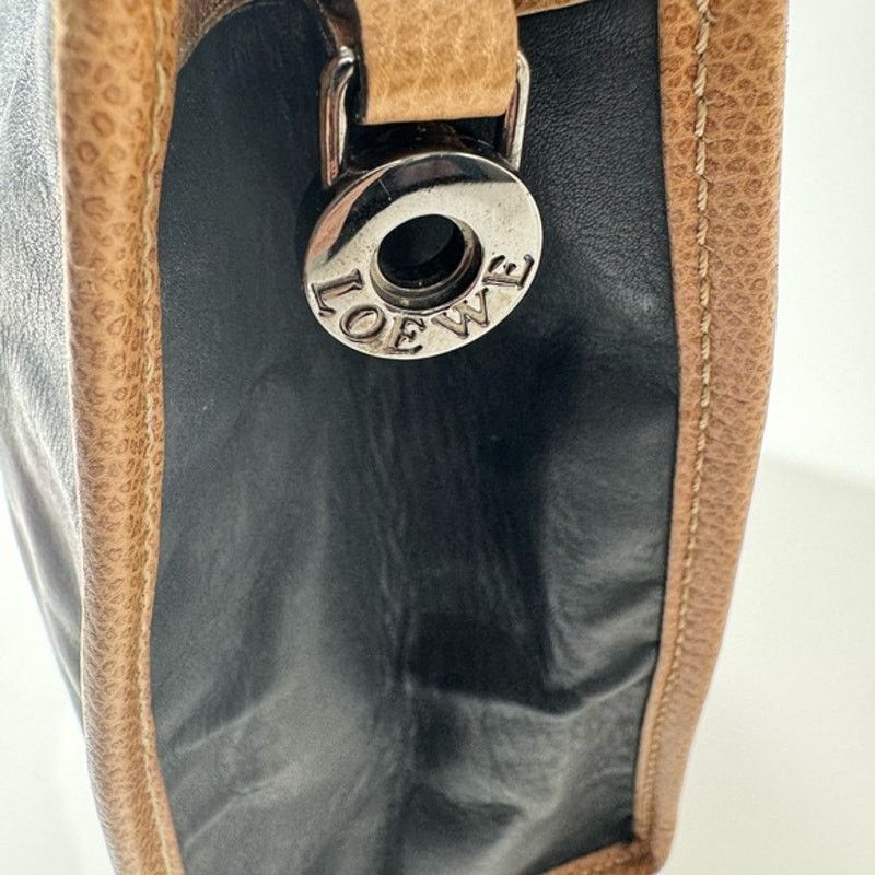 Loewe Loewe Black and Tan Leather Clutch Size ONE SIZE - 3 Thumbnail