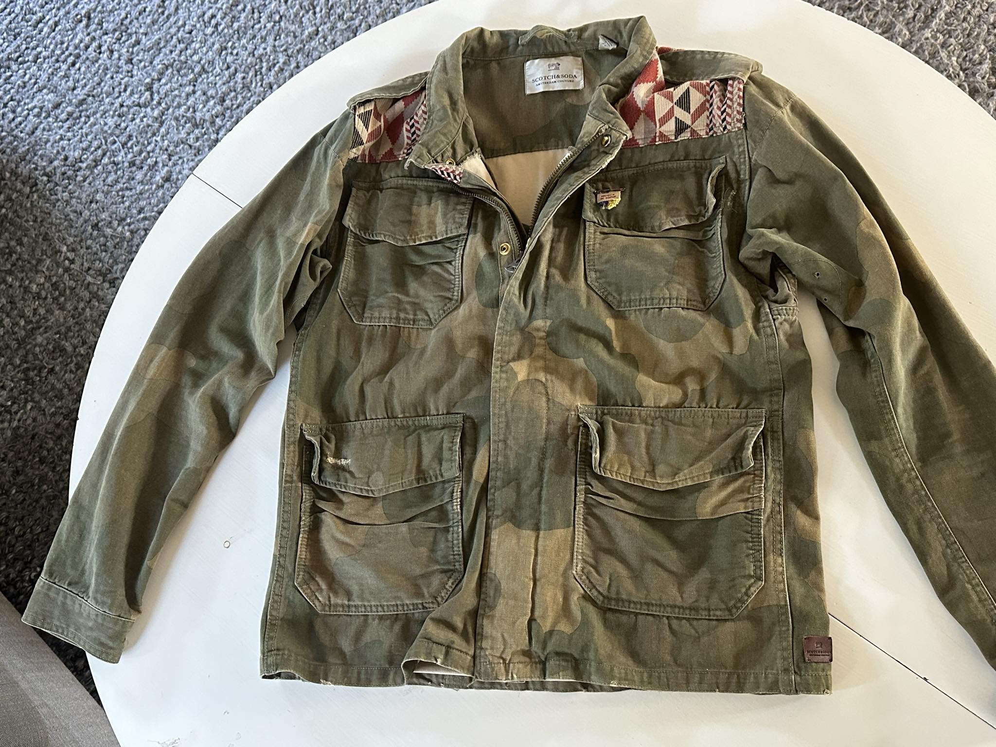 Scotch and soda camo jacket clearance
