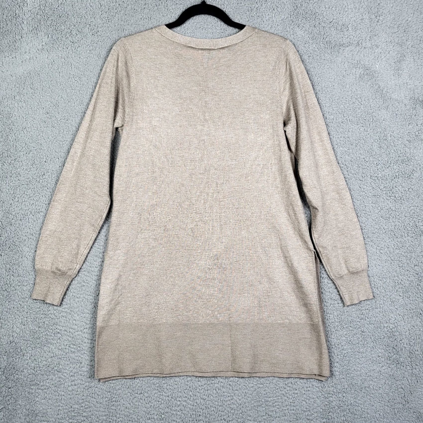 Vintage Evolution Nike Shirt Womens Size S Beige Ribbed Pullover Knit All Seasons Modern 90s Style Size S / US 4 / IT 40 - 5 Thumbnail
