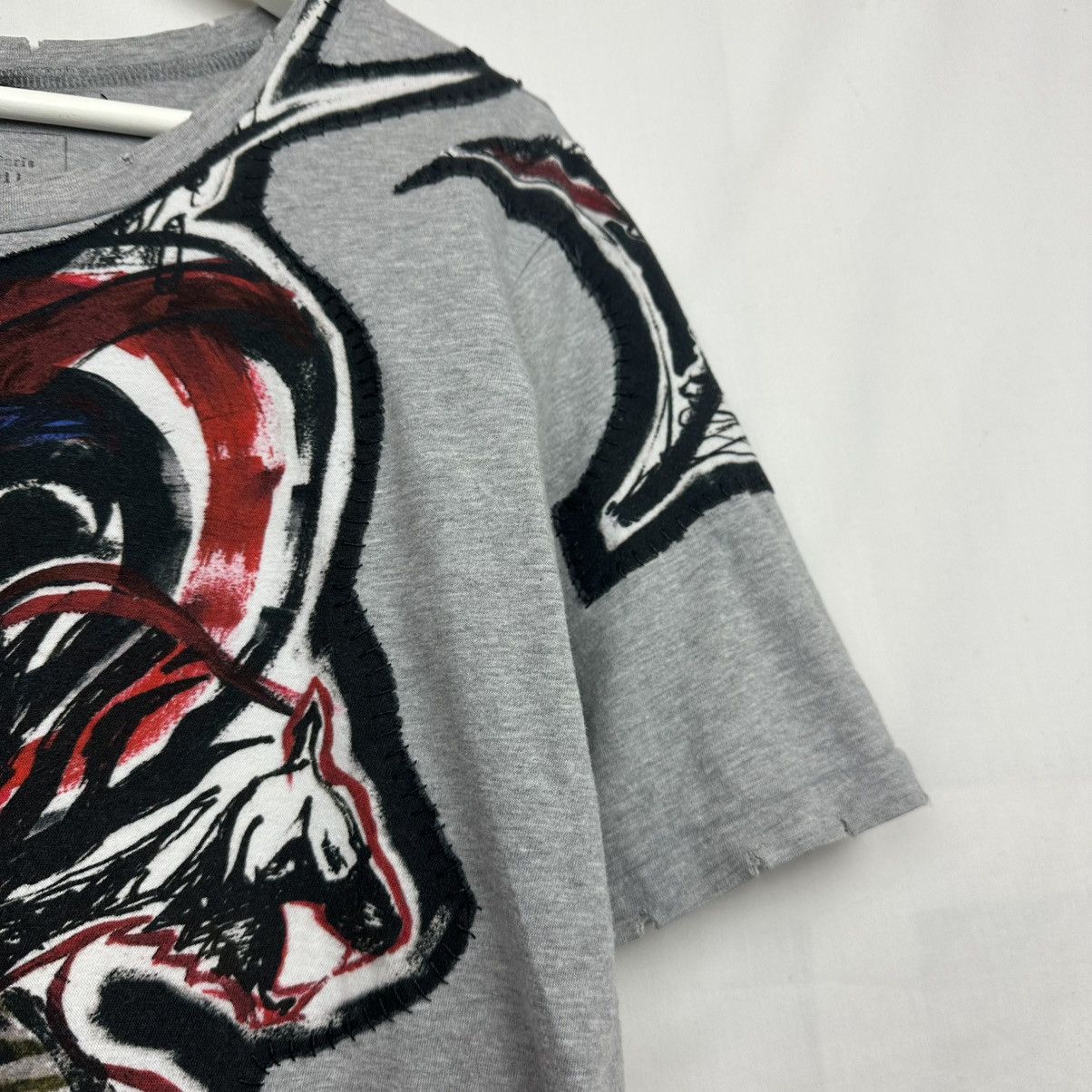 Balmain SS11 Balmain Christophe Decarnin Asymmetric Print Tee Size S / US 4 / IT 40 - 6 Thumbnail