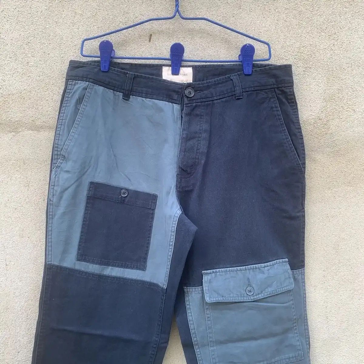 Beauty Beast JAPANESE PATCHWORK CUSTOM SUNSTONE TROUSERS HERRINGBONE PANT Size US 35 - 2 Thumbnail
