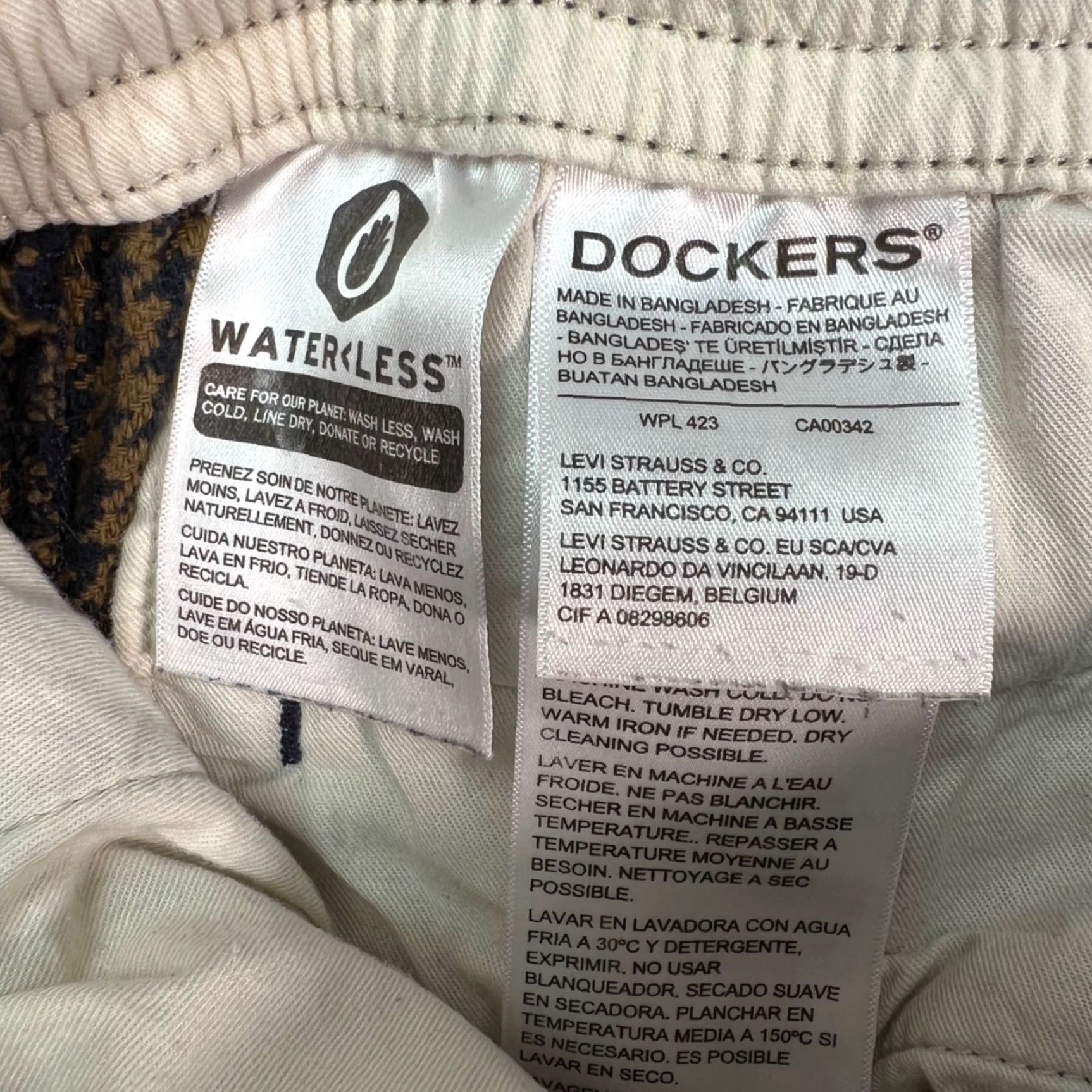 Dockers DOCKERS Mens Size Small Organic Cotton Straight Leg Houndstooth Pants Size US 29 - 5 Thumbnail