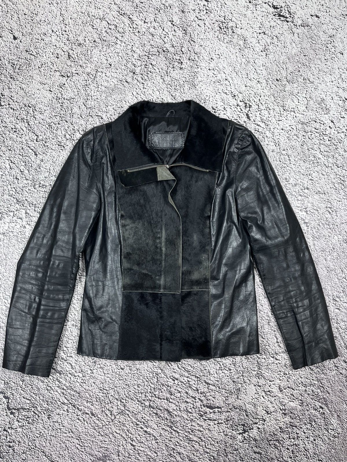 Japanese Brand Vintage Real Leather Patch Gothic Avantgarde Jacket Size S / US 4 / IT 40 - 1 Thumbnail