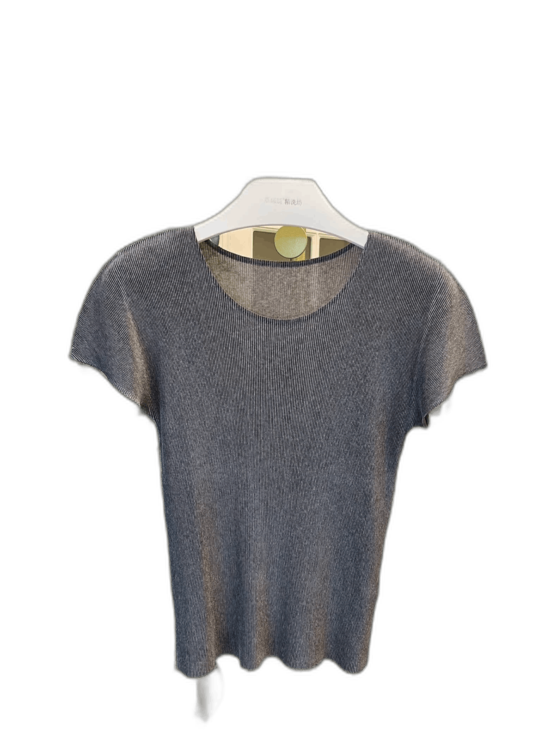Issey Miyake Ishihara Short Sleeve Gray Top-yf Size US M / EU 48-50 / 2 - 1 Thumbnail