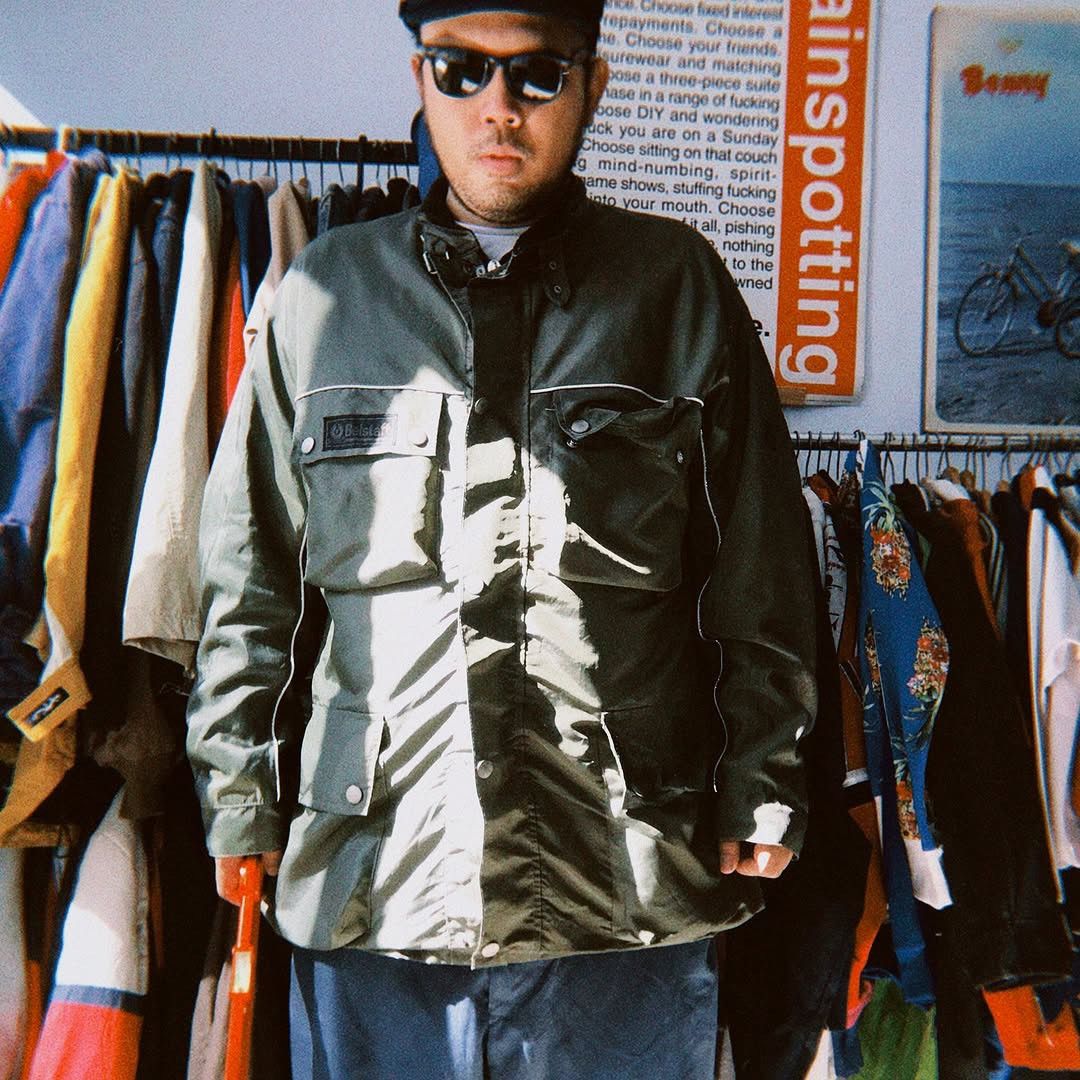 Belstaff × GOREWEAR Vintage BELSTAFF TOURMASTER 500 Man Khaki Green belfast Shel Size US XL / EU 56 / 4 - 19 Thumbnail
