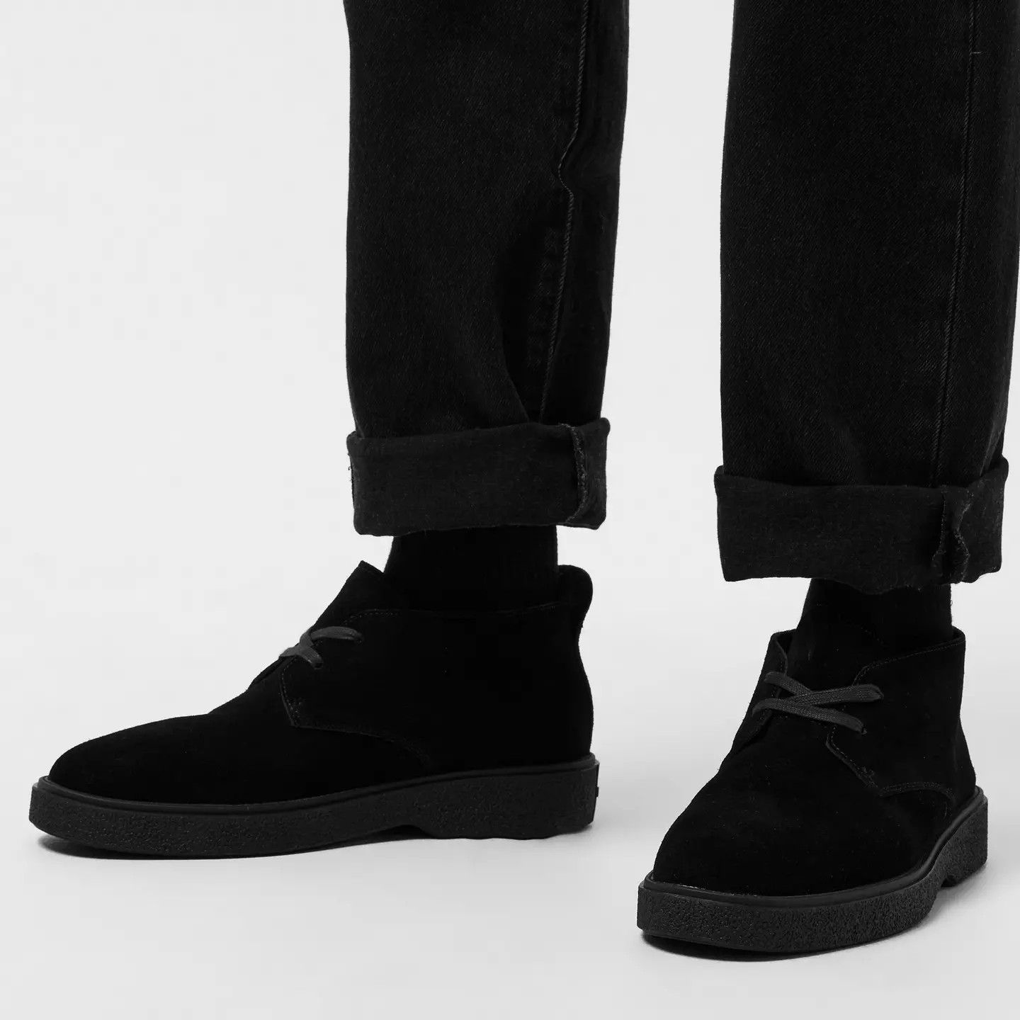 Calvin Klein o1g2r1mq0426 Suede Desert Boots in Black Size US 8 / EU 41 - 3 Thumbnail
