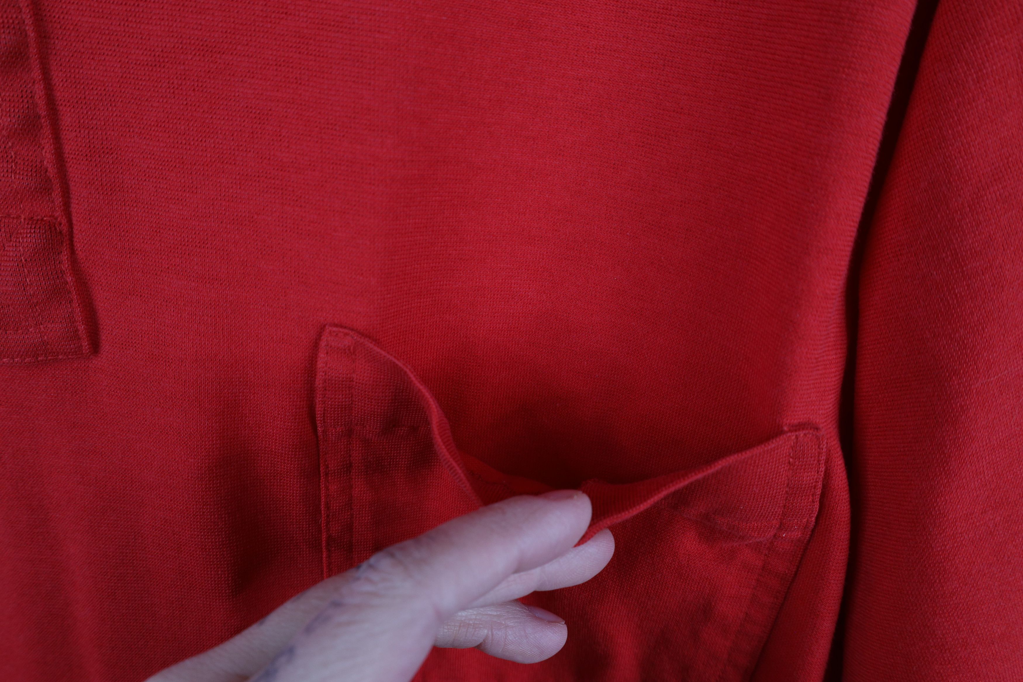 Vintage Vintage 90s Streetwear Blank Knit Collared Polo Shirt Red Size US XL / EU 56 / 4 - 6 Thumbnail
