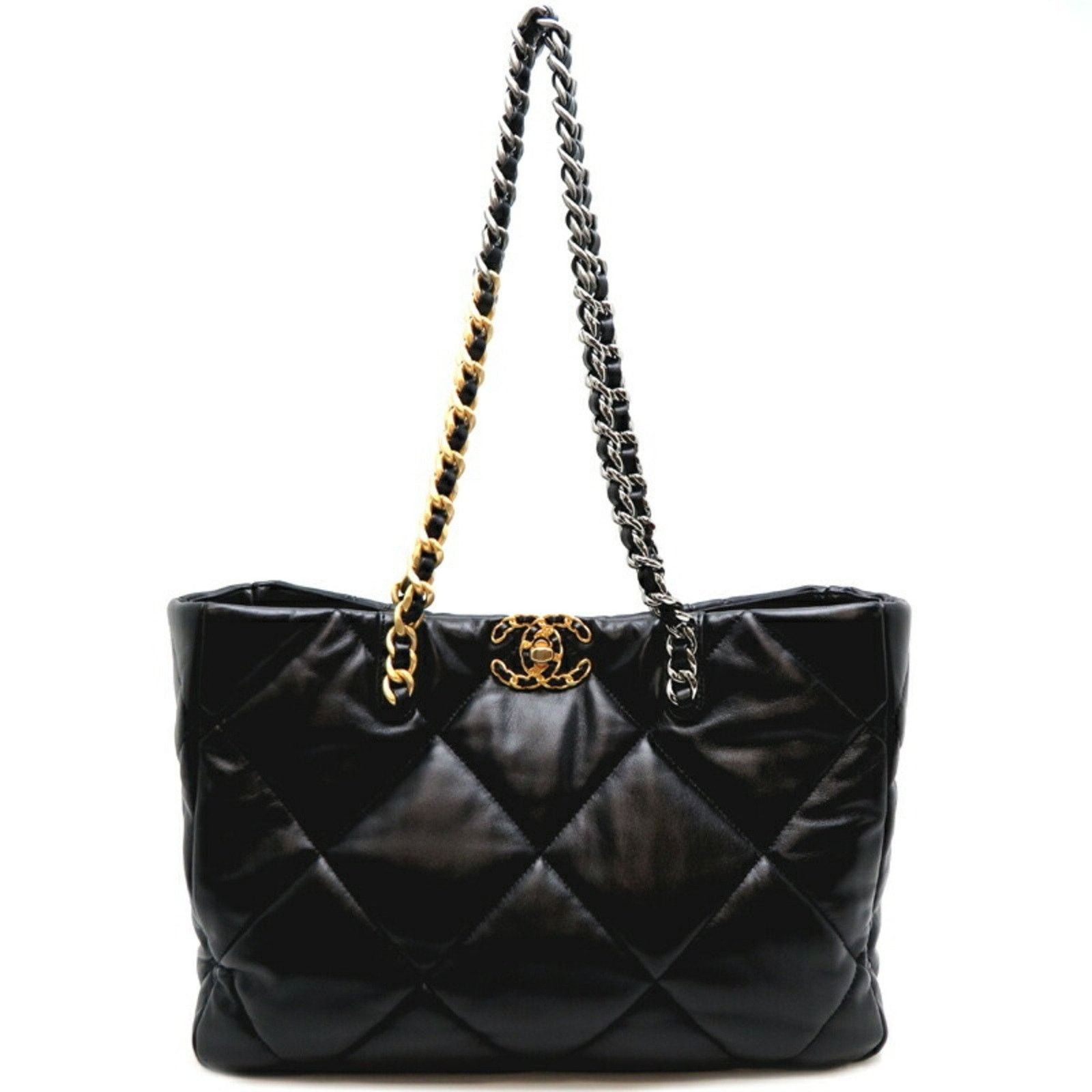 Chanel Chanel 22 Quilted Tote Black Leather