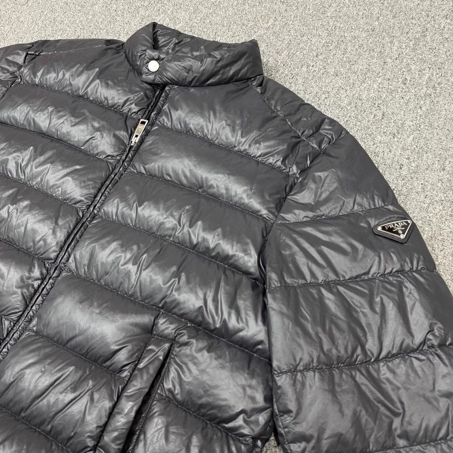 Prada Prada black triangle logo down jacket 54 99 new Size US L / EU 52-54 / 3 - 3 Thumbnail