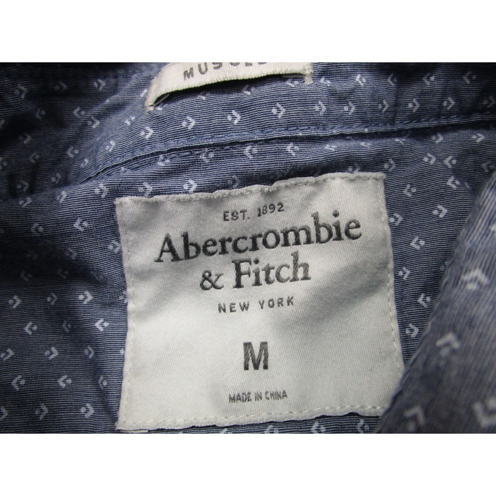 Abercrombie & Fitch Abercrombie & Fitch Shirt Mens M Y2K Preppy Blue Geometric Long Sleeve Button Up Size US M / EU 48-50 / 2 - 6 Thumbnail