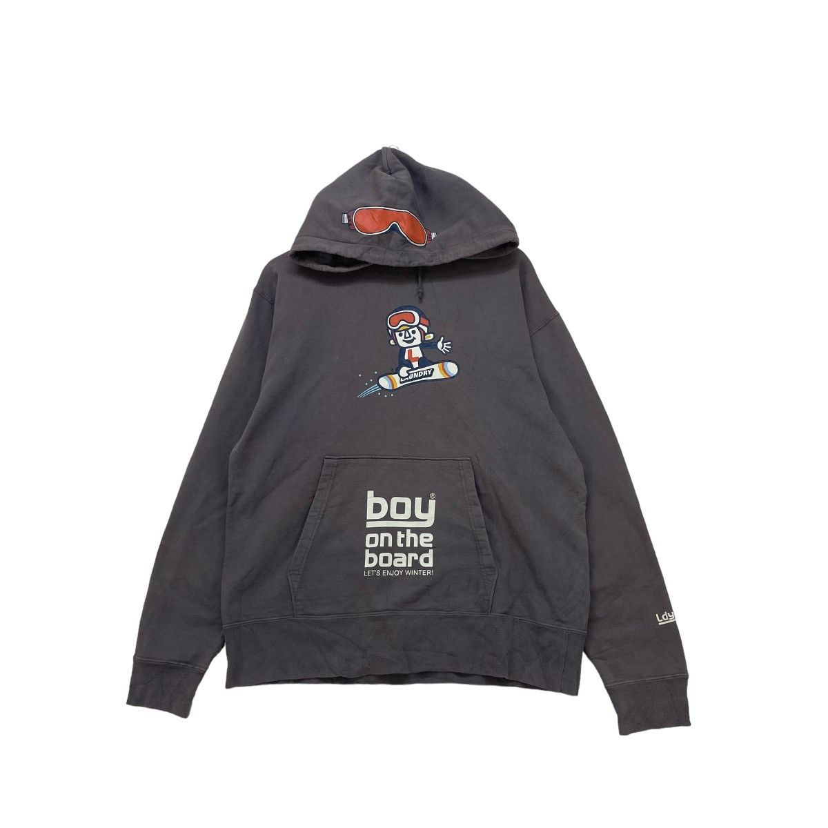 Vintage Japanese Brand Boy On The Board Sweater Hooded J