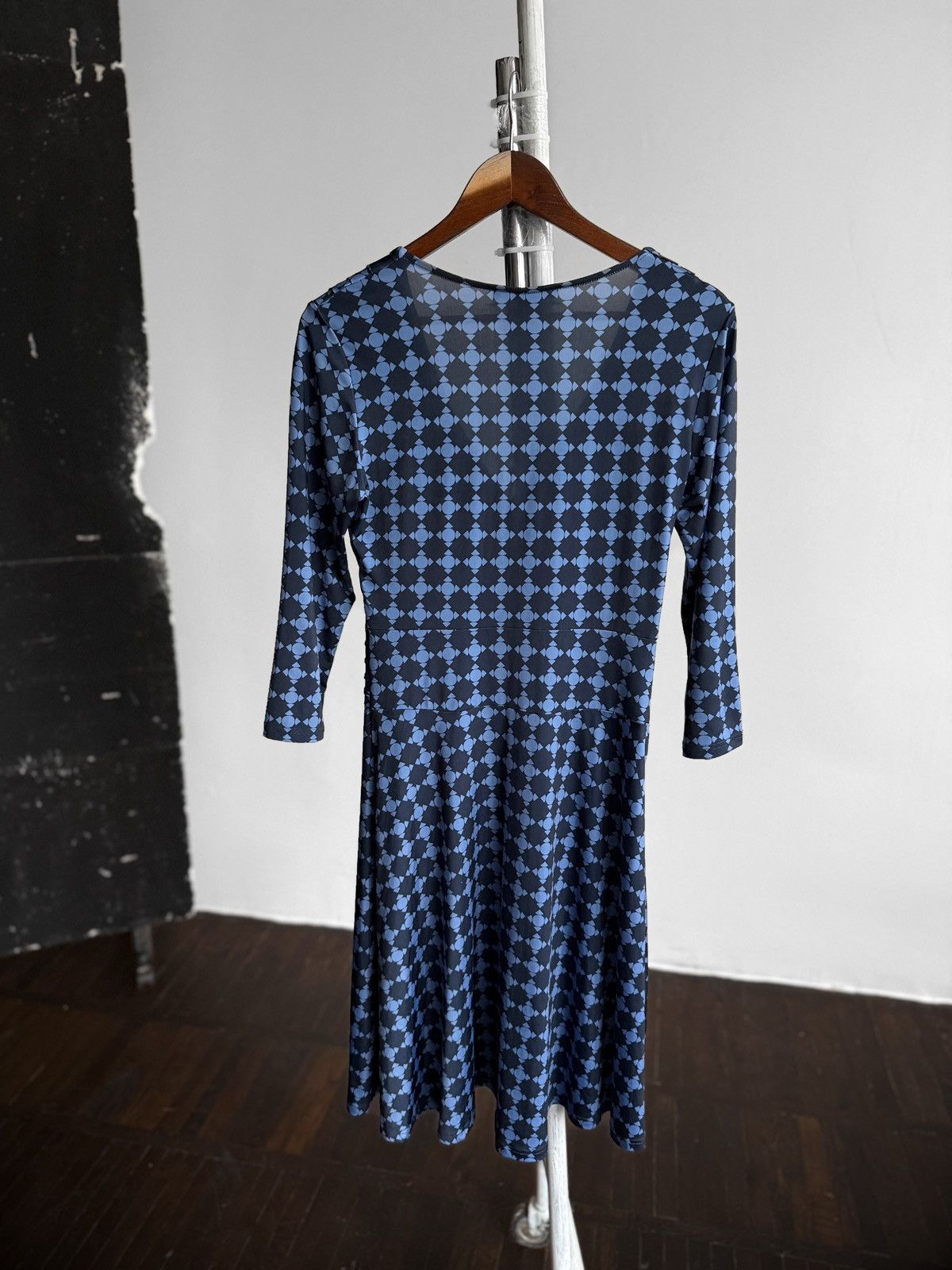 Ilse Jacobsen Ilse Jacobsen Womens Geometric Print 3/4 Sleeve Wrap Dress Size M / US 6-8 / IT 42-44 - 2 Thumbnail