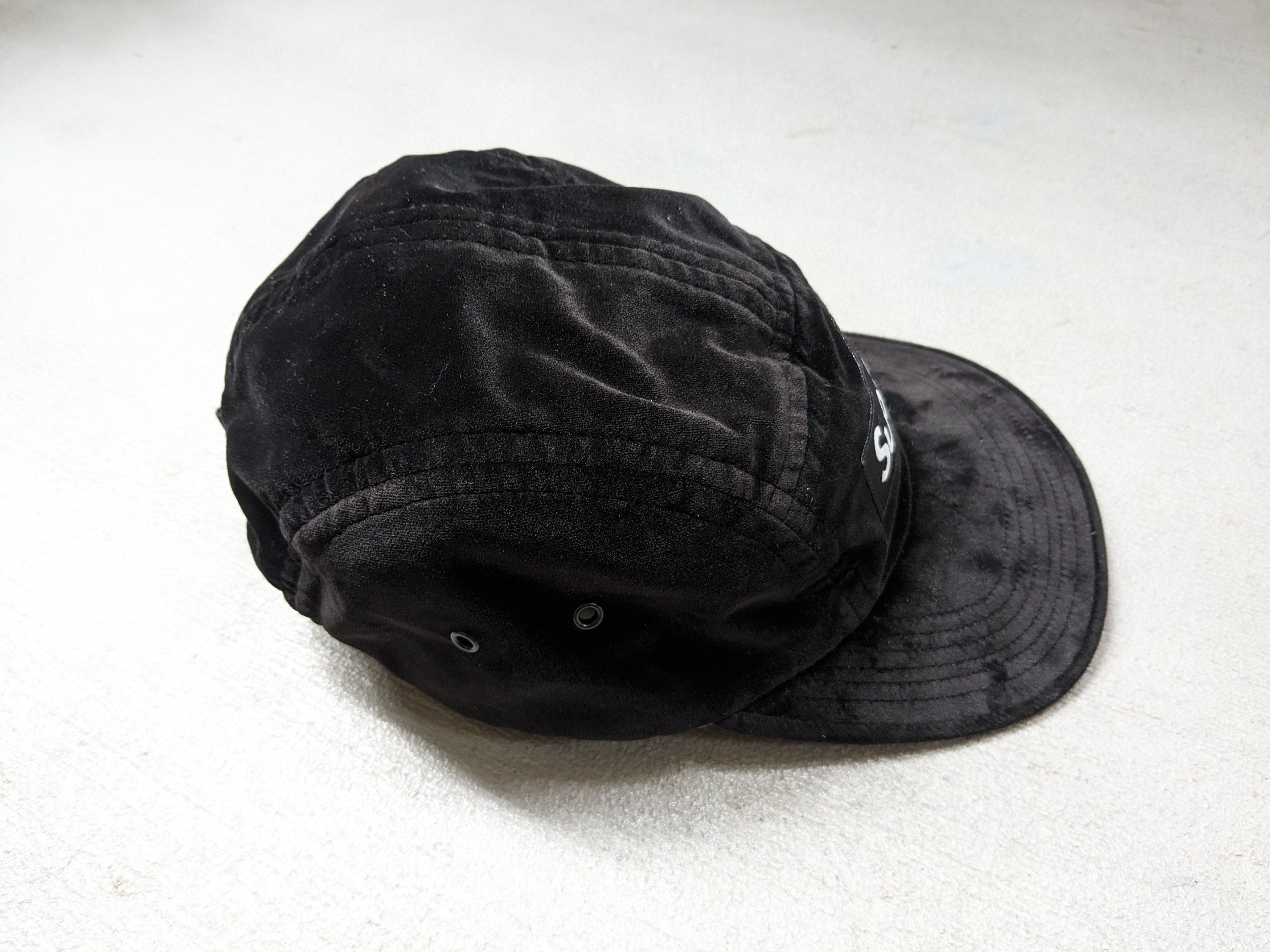 Supreme Supreme Velvet Camp Cap Black Hat 5 Panel Velour BOGO SS16 Size ONE SIZE - 7 Thumbnail