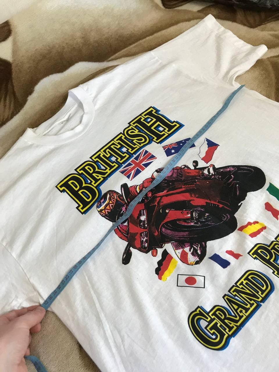Vintage 🔥 1996 Vintage Motocycle Moto British Grand Prix T Shirt Size US XL / EU 56 / 4 - 9 Thumbnail