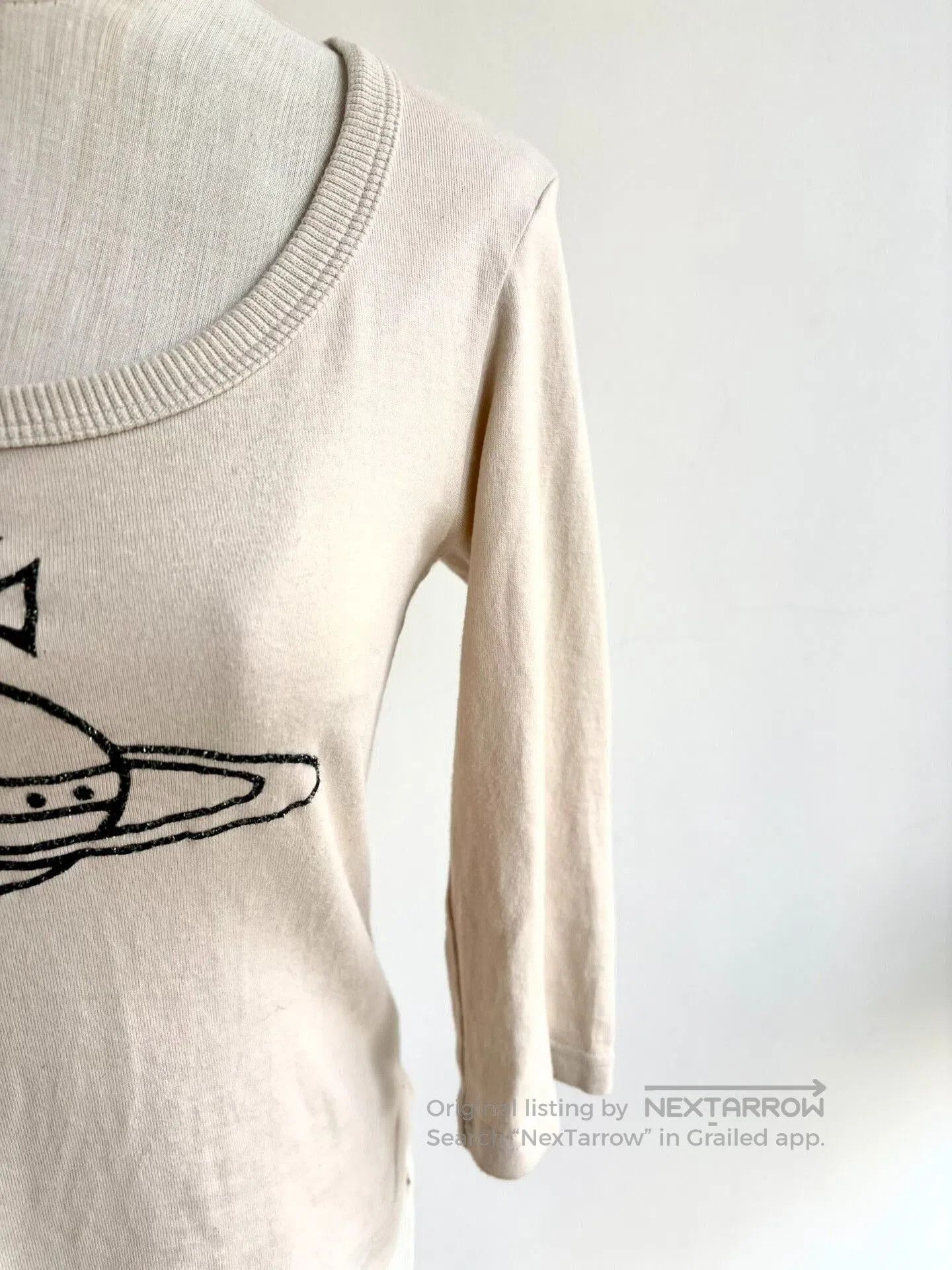 Vivienne Westwood Vivienne Westwood White Top with 3/4 Sleeves. Size L / US 10 / IT 46 - 4 Thumbnail