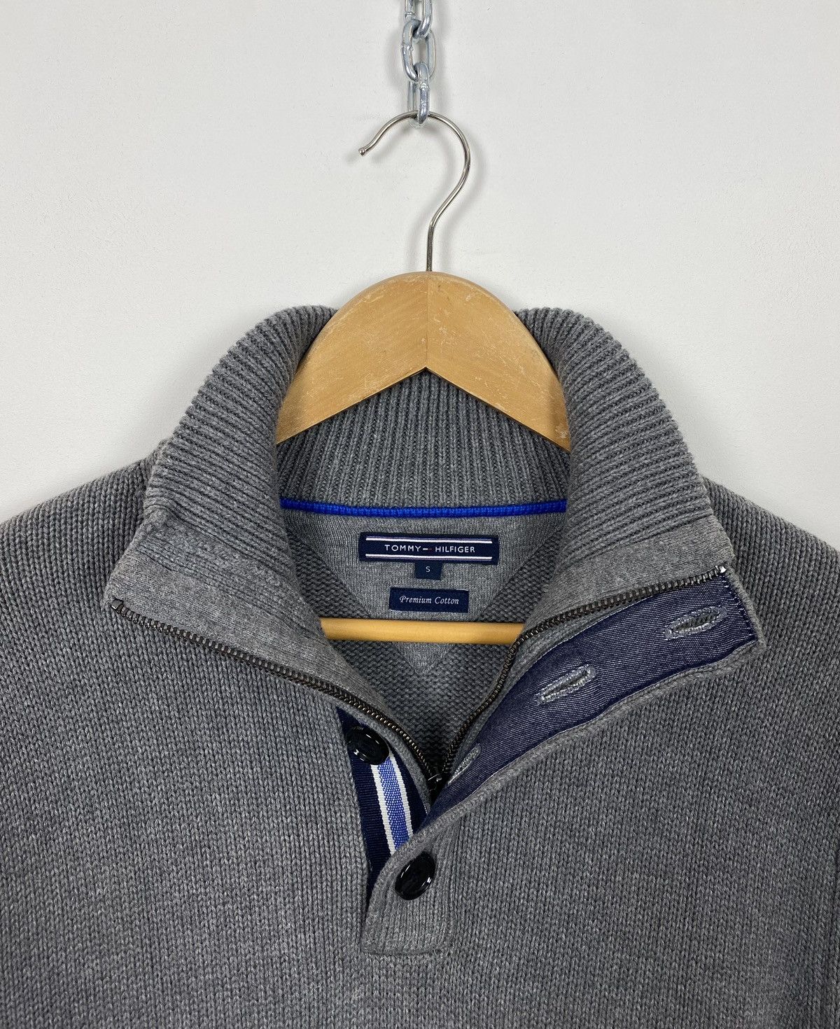Tommy Hilfiger Tommy Hilfigier Mens Sweater Jumper Size S Grey High Neck Size US S / EU 44-46 / 1 - 4 Thumbnail