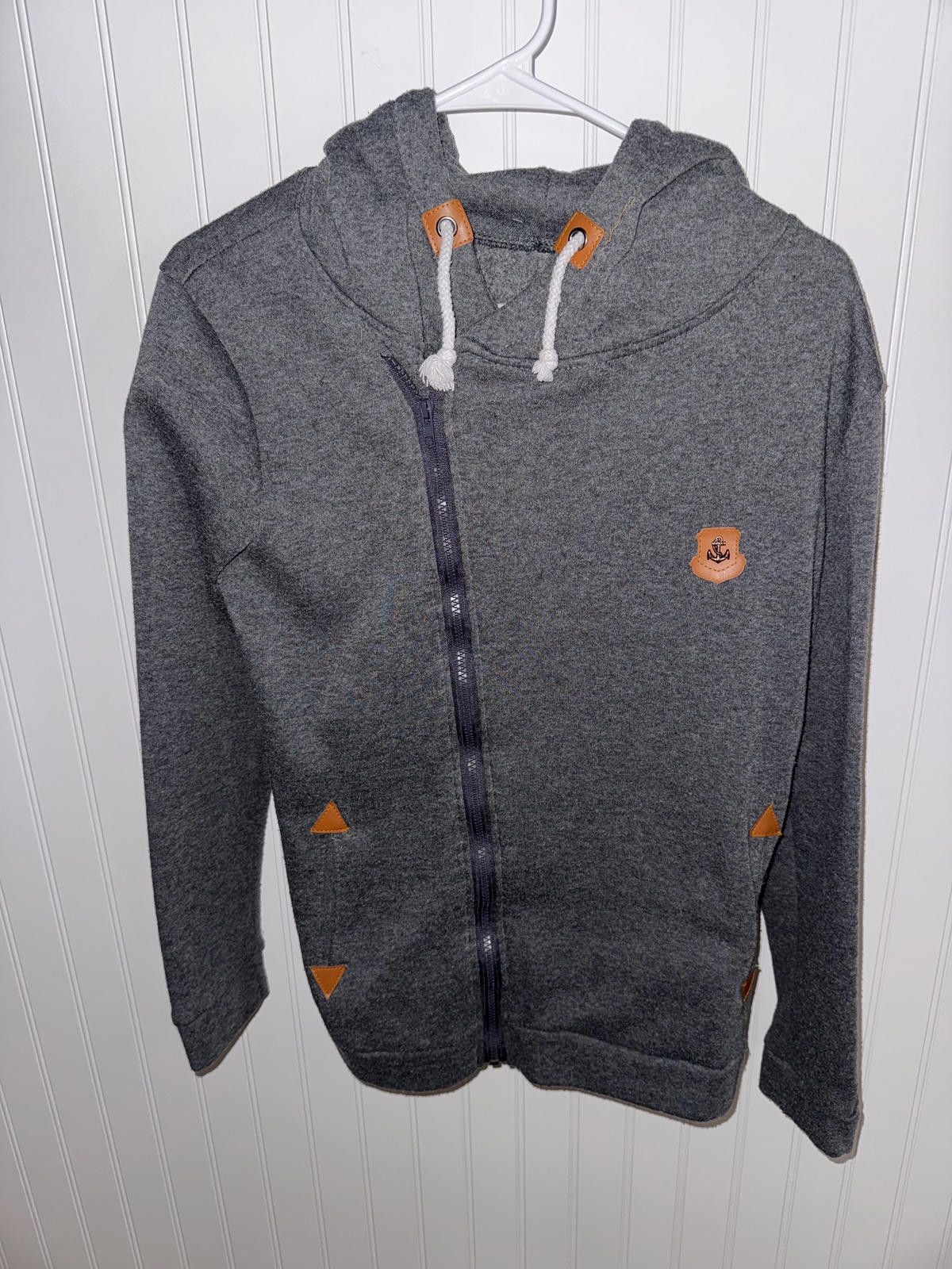 Other Anchor Detail Gray Hooded Zip-Up Sweater Size M / US 6-8 / IT 42-44 - 1 Thumbnail
