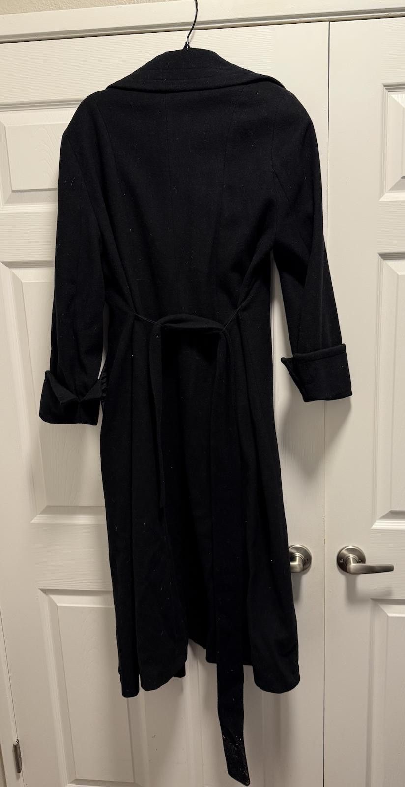 Designer Vintage THE LIMITED Wool Trench Coat Black Gold Buttons XS Size XS / US 0-2 / IT 36-38 - 5 Thumbnail