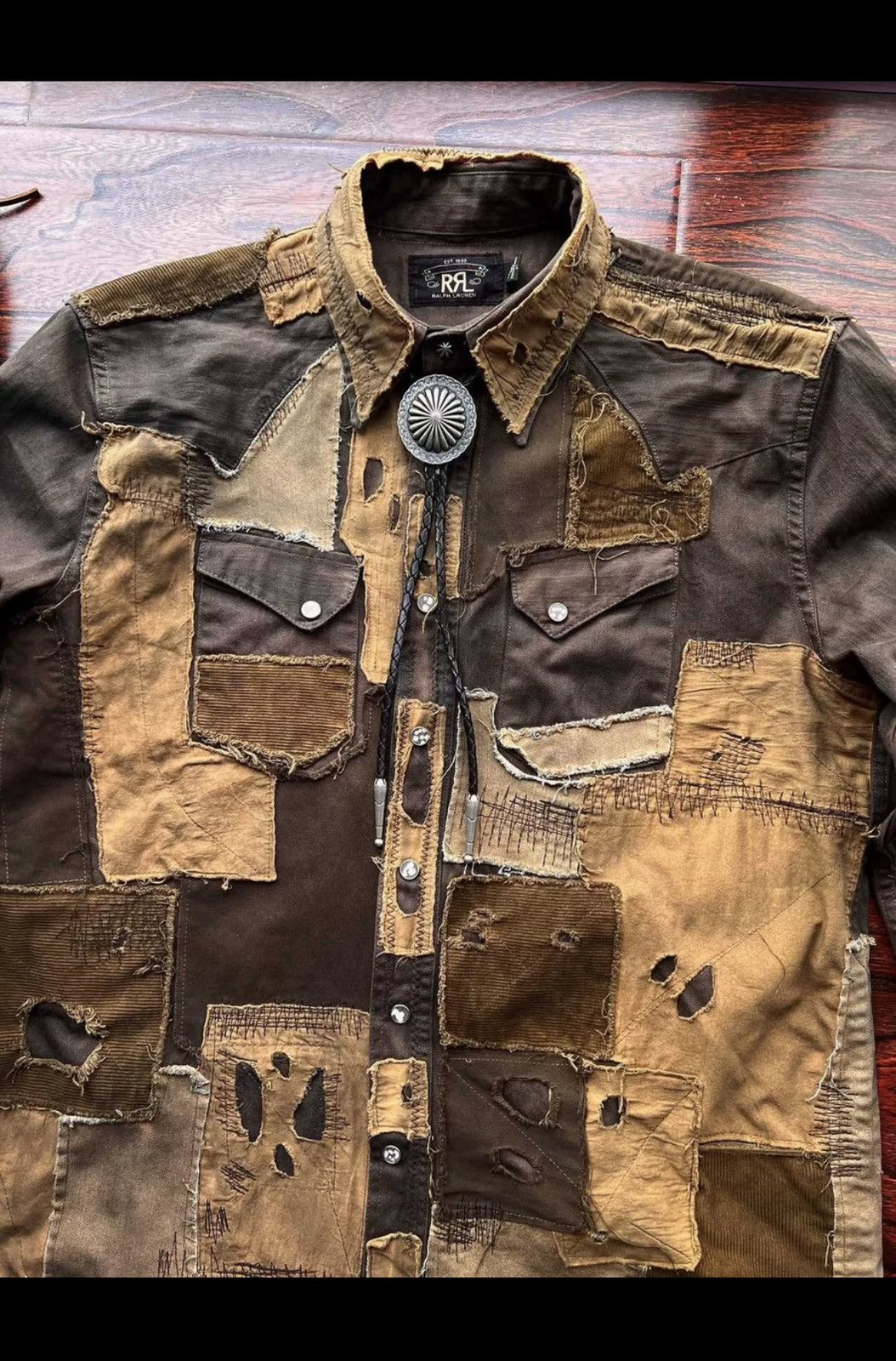 RRL Ralph Lauren RRL Double RL Ralph Lauren patchwork shirt western Size US S / EU 44-46 / 1 - 6 Thumbnail
