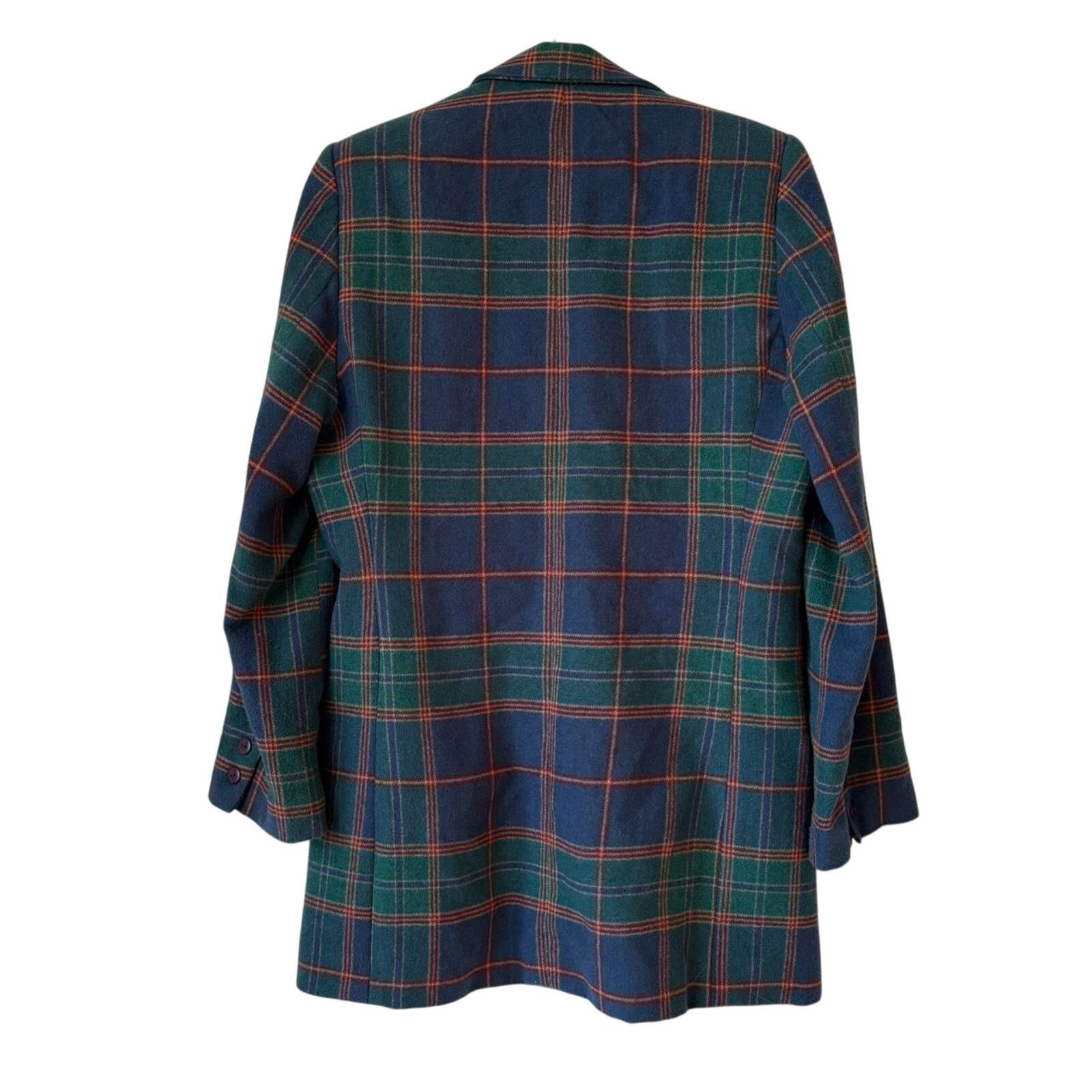 Vintage Vintage Signature Expressions Blue Wool Plaid Blazer 12 Size XL / US 12-14 / IT 48-50 - 6 Thumbnail