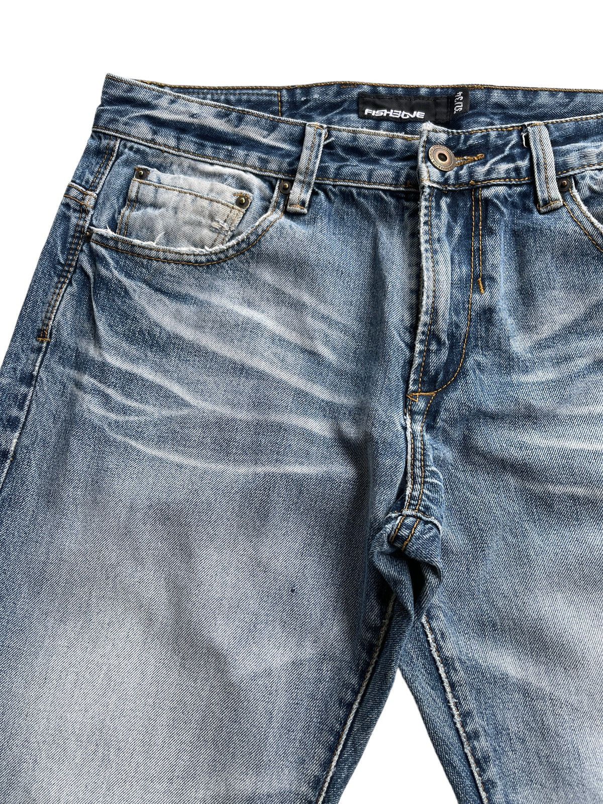 Japanese Brand Fishbone Japan Superior Distressed Rusty Denim Size US 32 / EU 48 - 9 Thumbnail