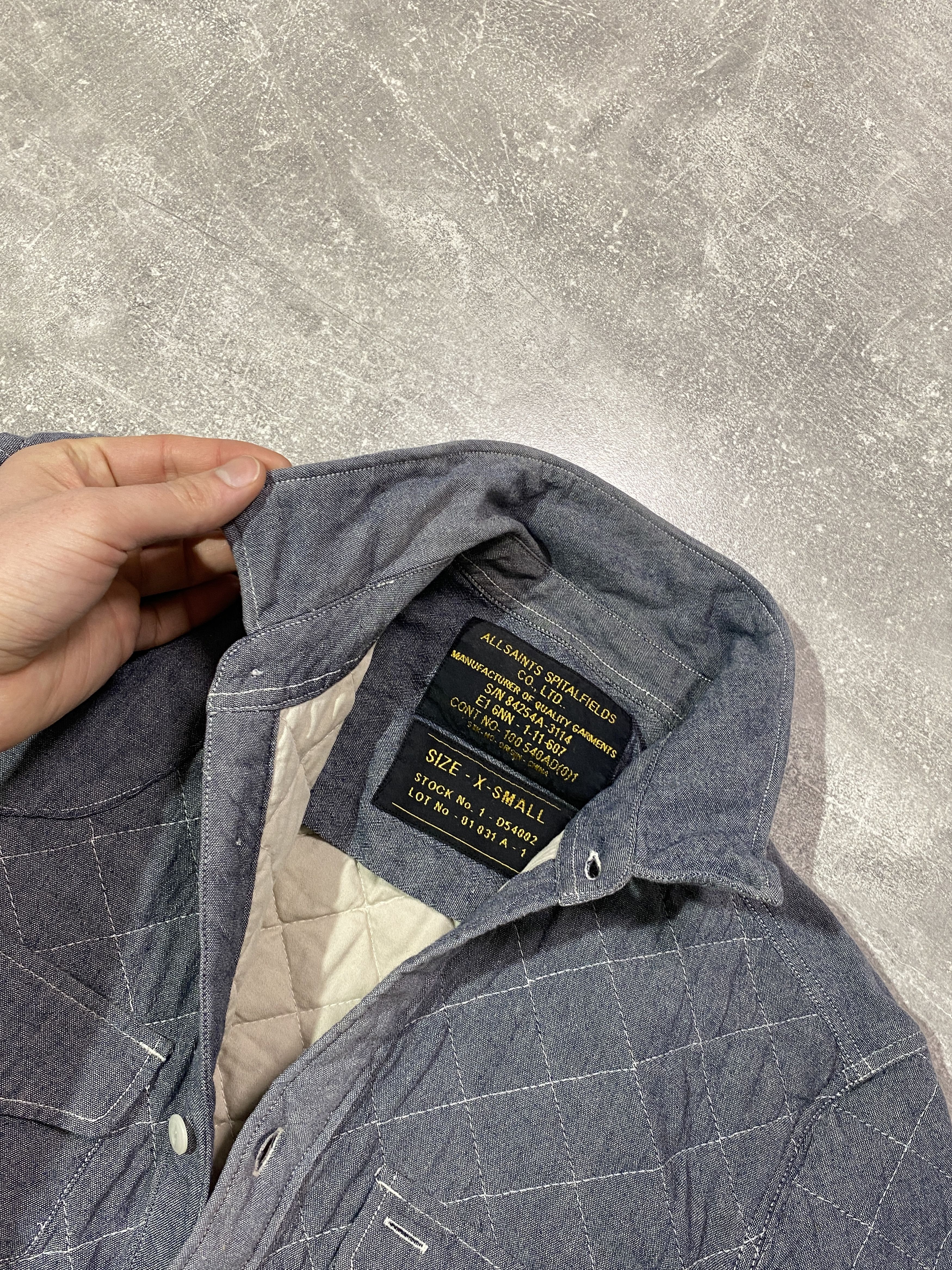 Allsaints Vintage Y2K Allsaints Sun Faded Denim Overshirt Size US S / EU 44-46 / 1 - 9 Thumbnail