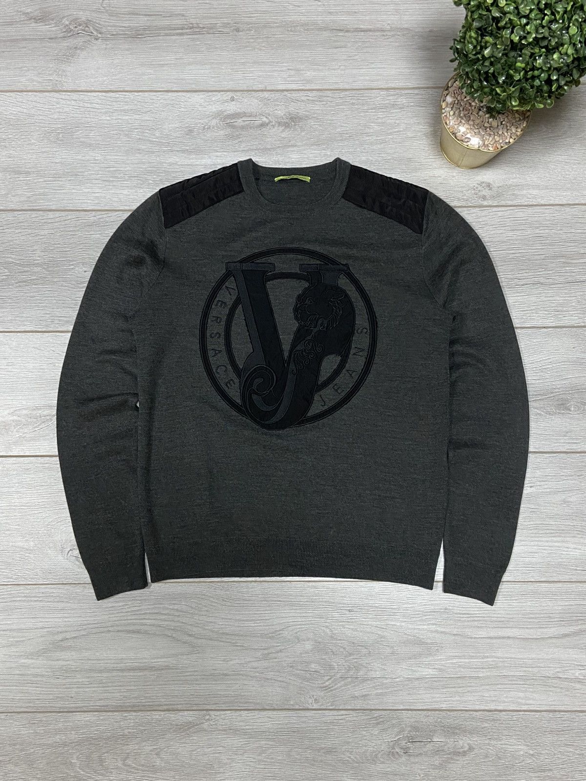 Versace Jeans Couture Versace big logo tiger nylon sweater sweatshirt Size US M / EU 48-50 / 2 - 1 Thumbnail
