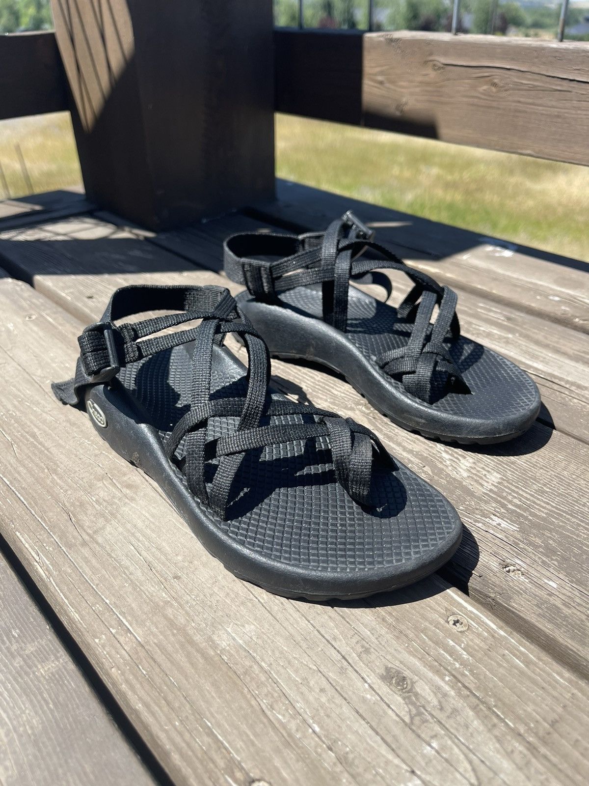 Chaco Womens Black double-strap Chacos Size US 7 / IT 37 - 3 Thumbnail