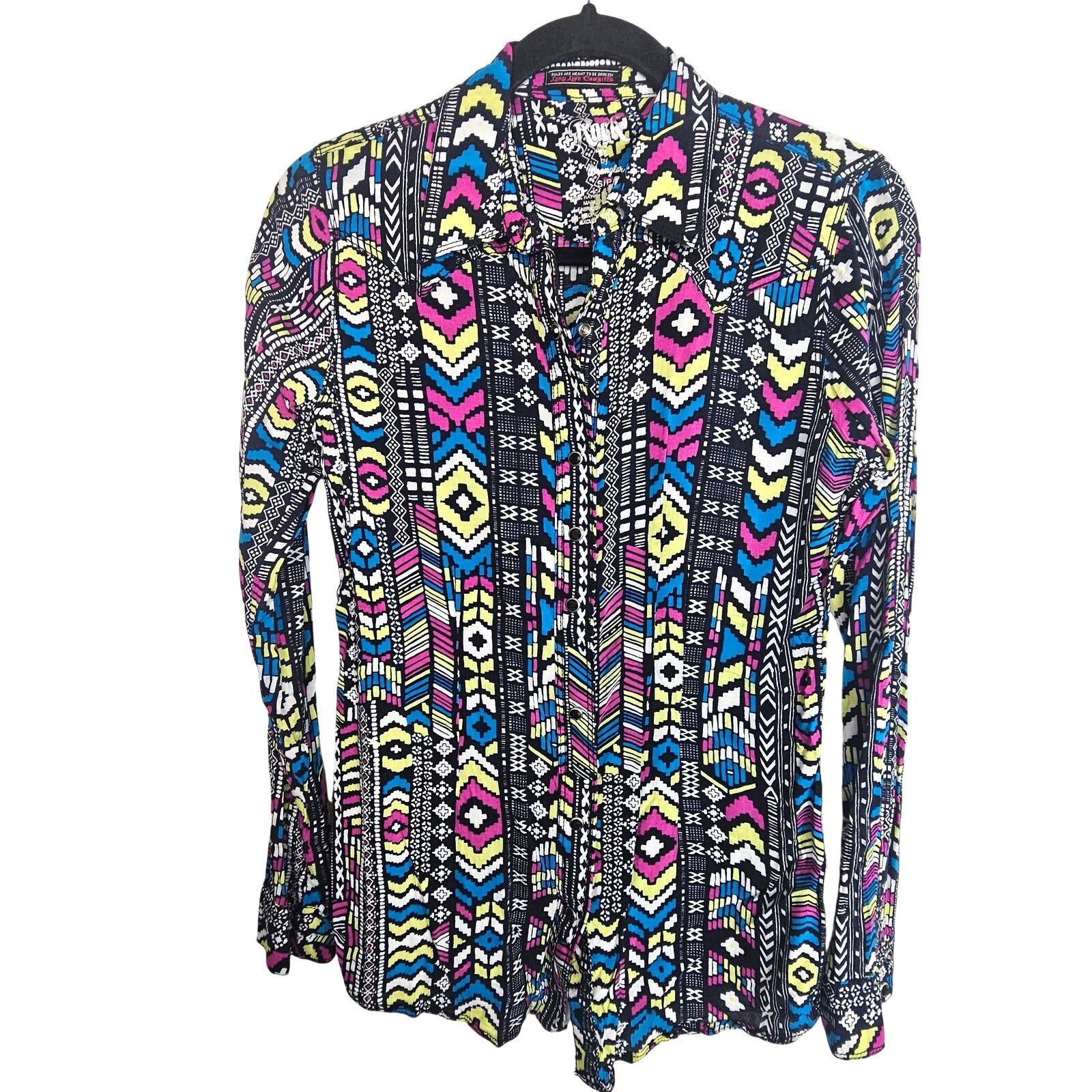 Wrangler Rock 47 Wrangler Womens Southwestern Geometric Western Shirt Size S / US 4 / IT 40 - 1 Thumbnail