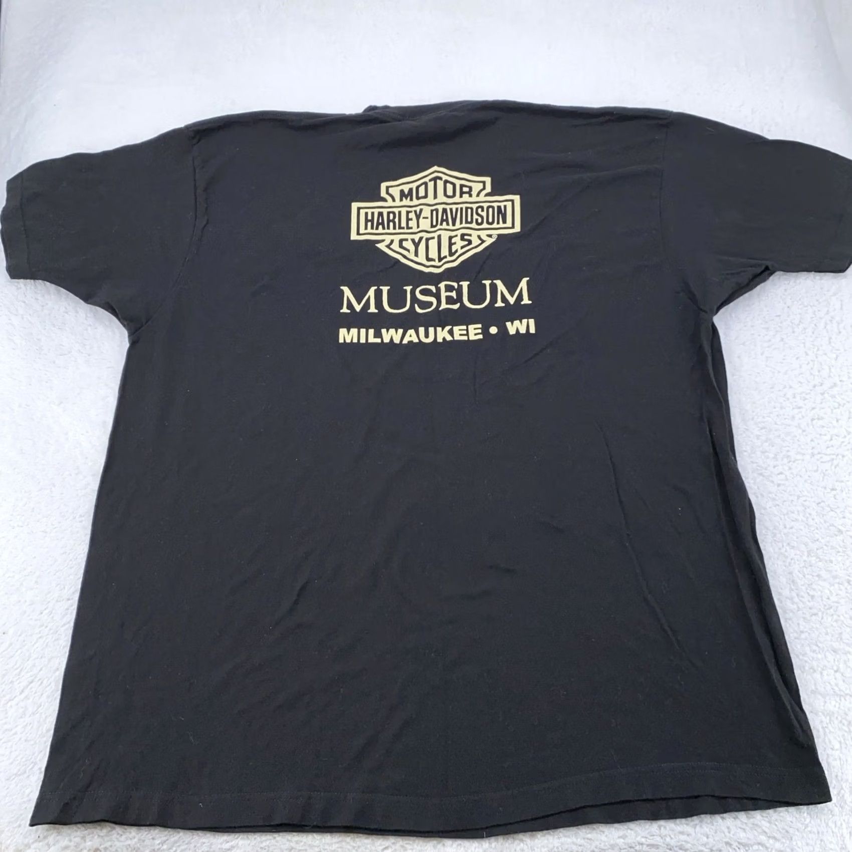 Harley Davidson Harley-Davidson Shirt Mens XL Milwaukee Wisconsin Biker Tee Graphic Print Short Sleeve Crew Neck Black Size US XL / EU 56 / 4 - 4 Thumbnail