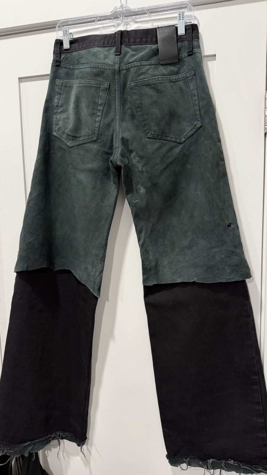 Paradoxe Paris OVERLAID LAMB LEATHER BAGGY JEANS Size US 28 / EU 44 - 8 Thumbnail