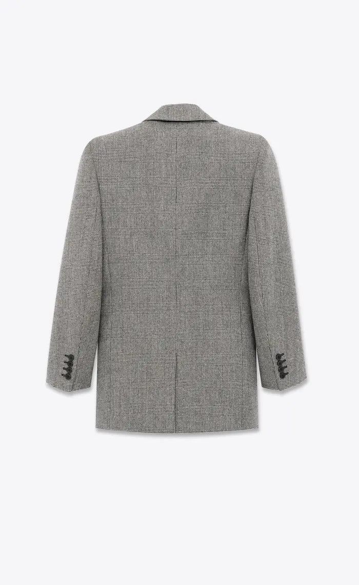 Saint Laurent Paris o1bcso1str0325 Jacket in Prince Of Wales in Multicolor Size L / US 10 / IT 46 - 2 Thumbnail