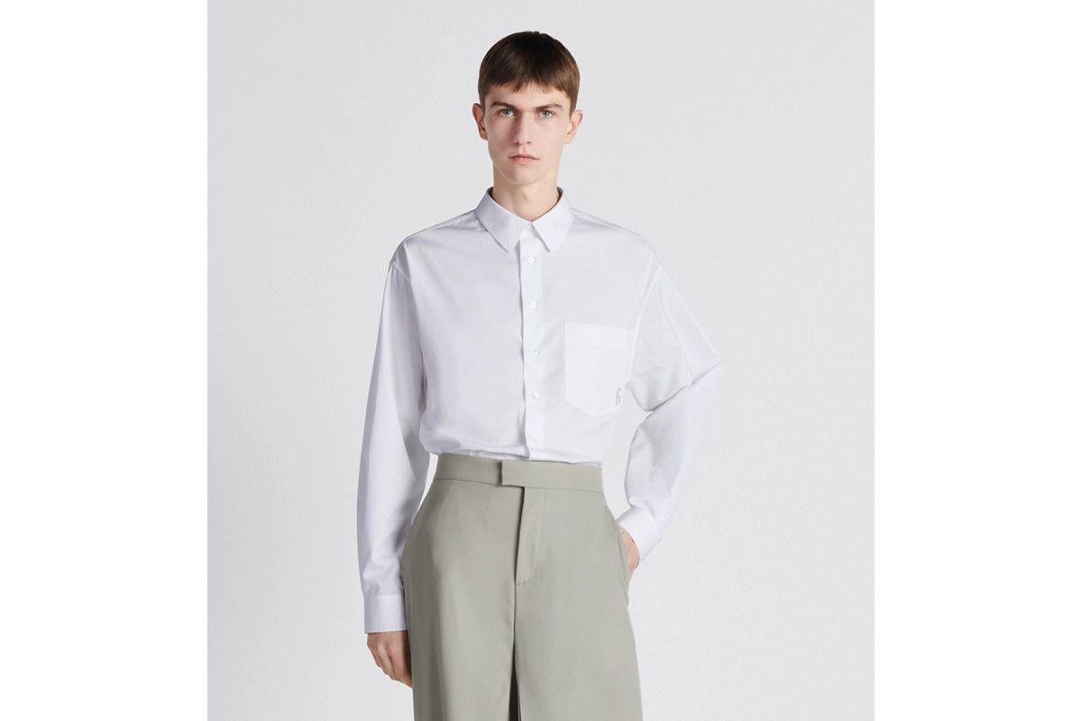 Dior o1bcso1str1124 Oversized CD Interlaced Shirt in White Size US L / EU 52-54 / 3 - 4 Thumbnail