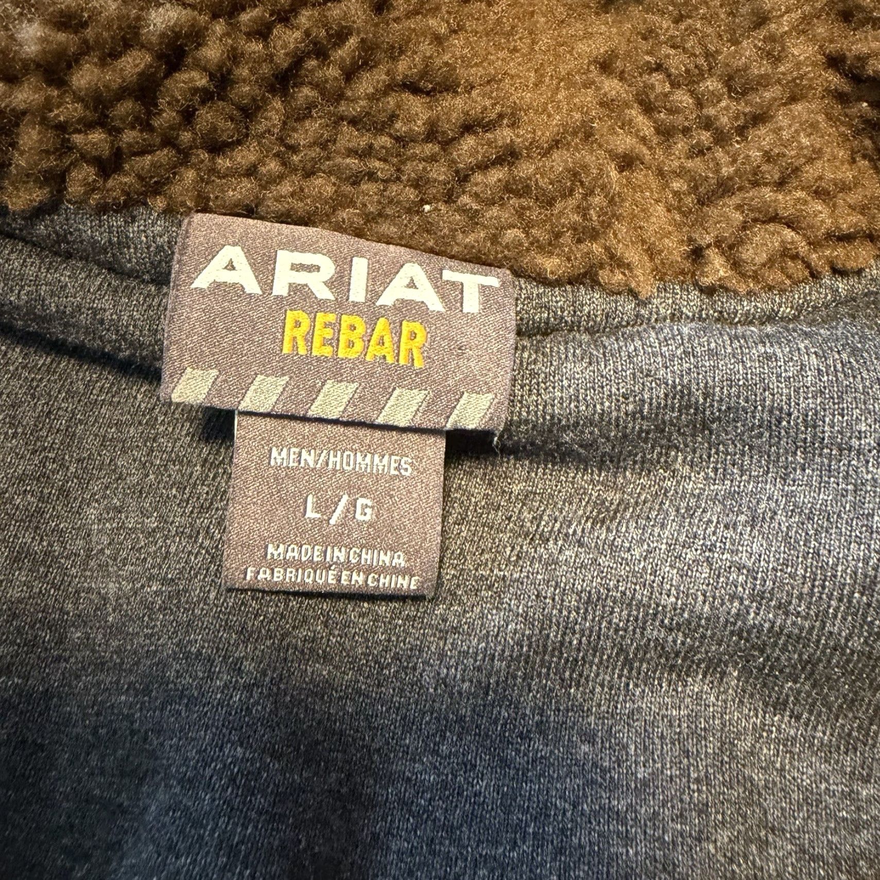 Ariat Ariat Rebar Jacket Mens Large Brown Sherpa Lined Insulated Workwear Size US L / EU 52-54 / 3 - 6 Thumbnail