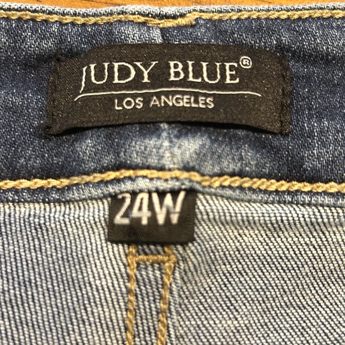 Vintage Judy Blue Jeans Womens 24W Distressed High Rise Straight Fit Stretch Jeans Size 42" / US 20 - 7 Thumbnail