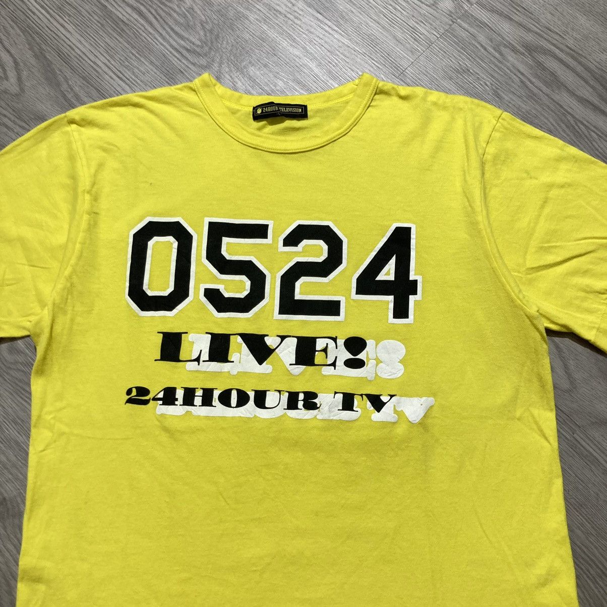 Japanese Brand Vintage 24 Hour Television Big Logo T-shirt Yellow Size US M / EU 48-50 / 2 - 2 Thumbnail
