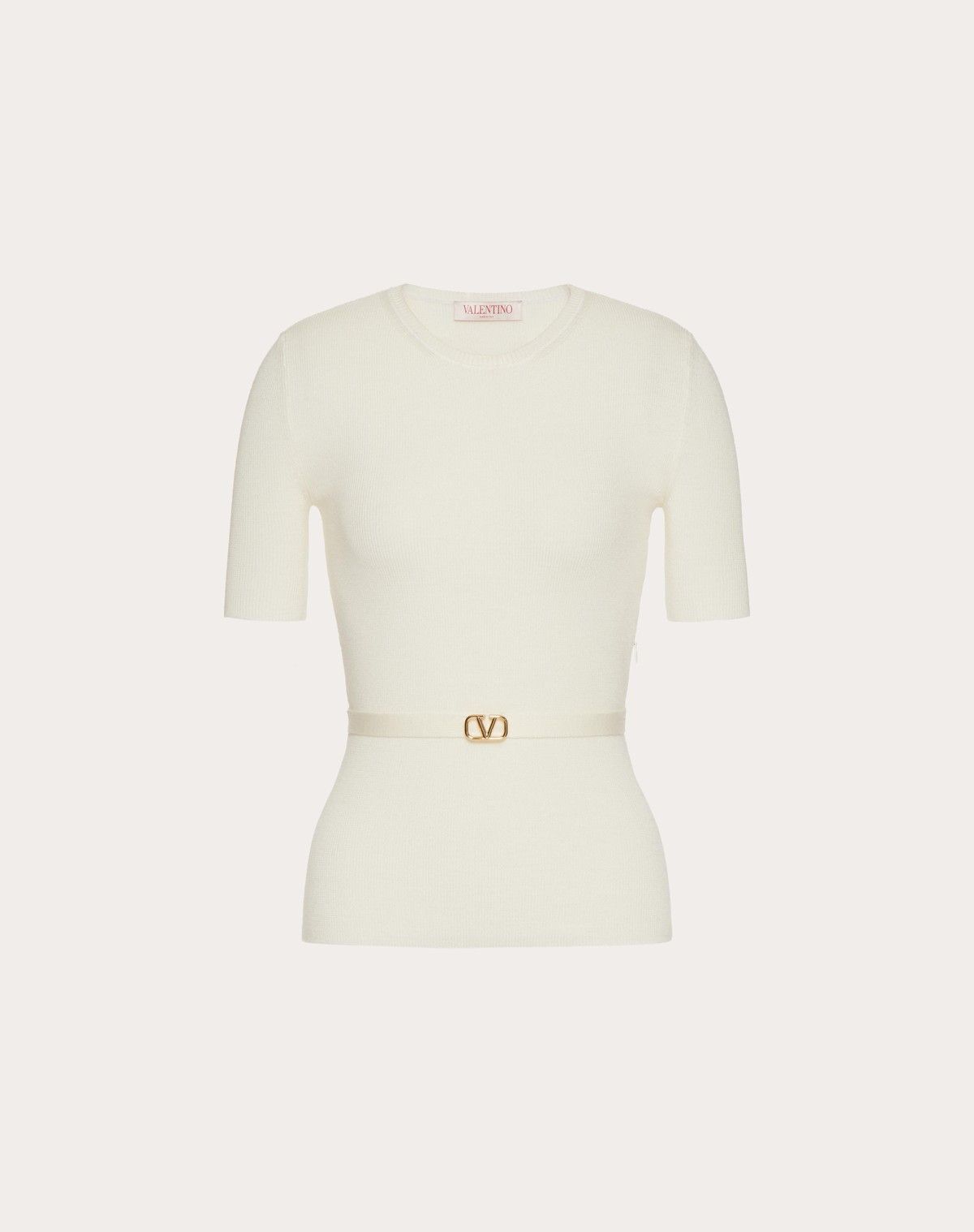 Valentino o1s1wg110525 Wool Jumper in White Size XS / US 0-2 / IT 36-38 - 1 Thumbnail