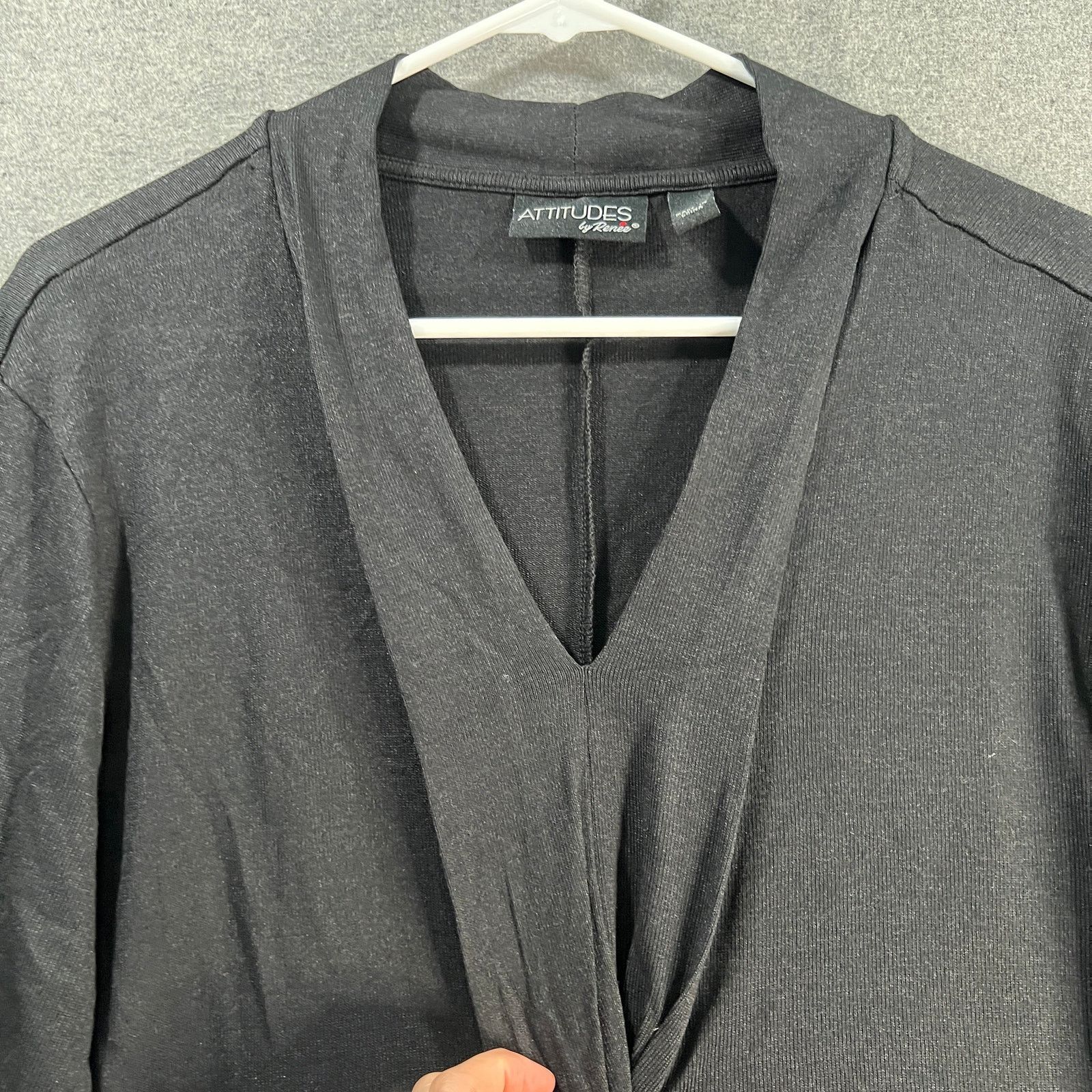 Other Attitudes by Renee Petite Casknit Front Knot Tunic Size XL / US 12-14 / IT 48-50 - 8 Thumbnail