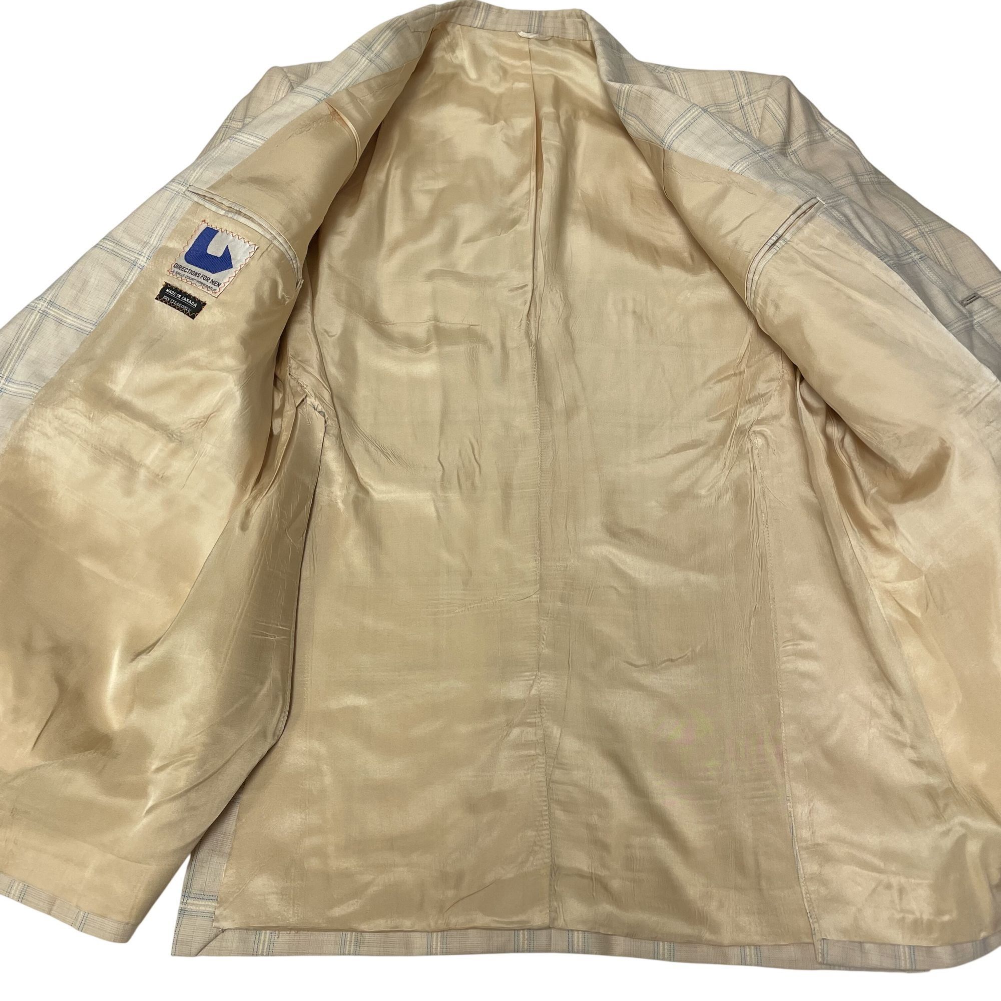 Other 2 pc Vtg Union Made OVERCHECK MoD Disco Bell Bottom Suit Size 38R - 7 Thumbnail