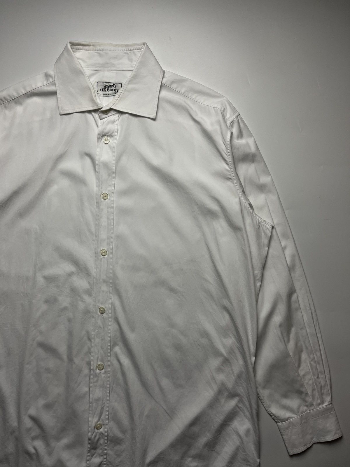 Hermes Hermès White Button Down Shirt Size US XL / EU 56 / 4 - 4 Thumbnail