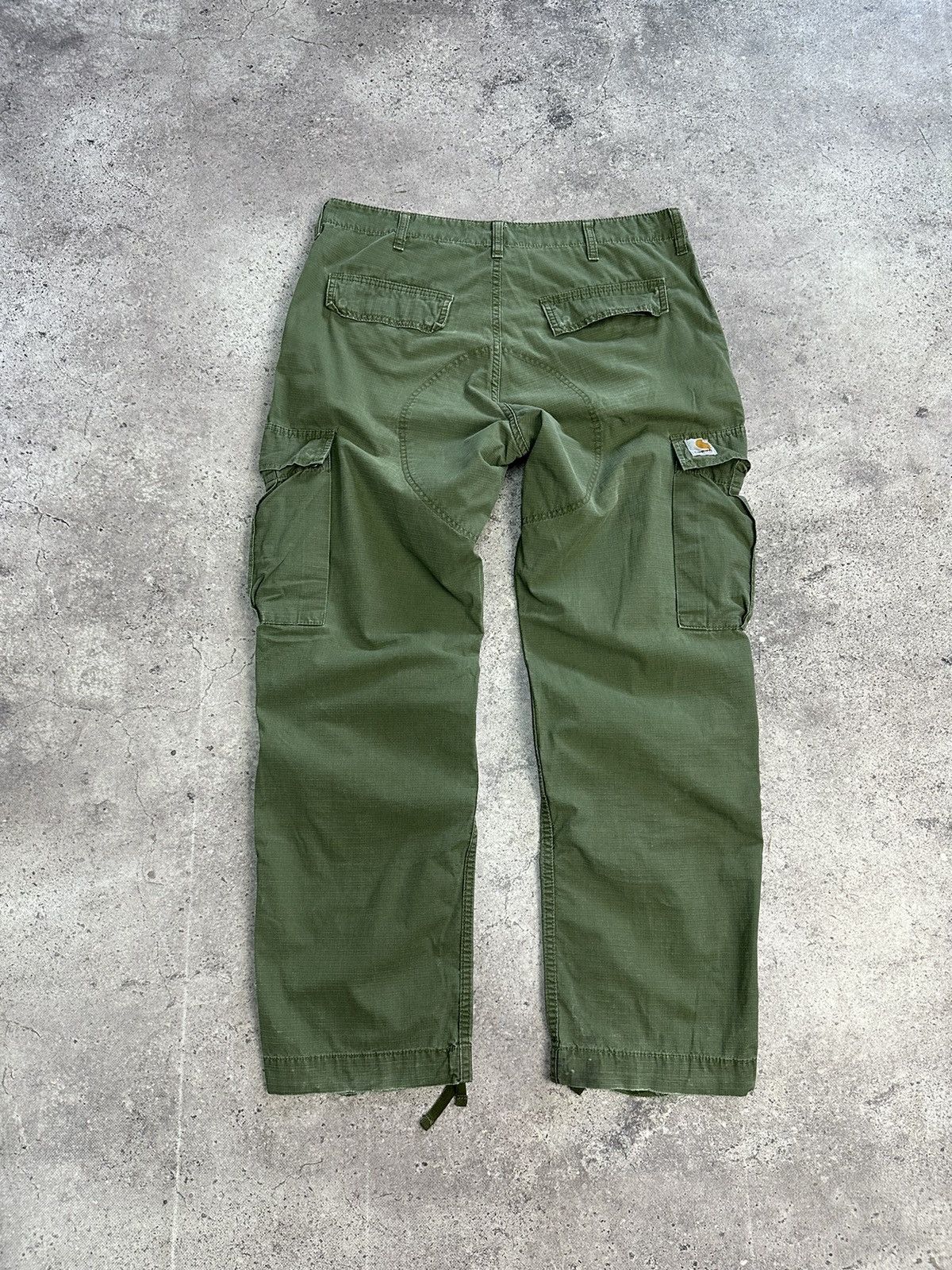Carhartt × Vintage Vintage Carhartt Cargo Distressed Pants Faded Khaki Y2K Size US 34 / EU 50 - 6 Thumbnail