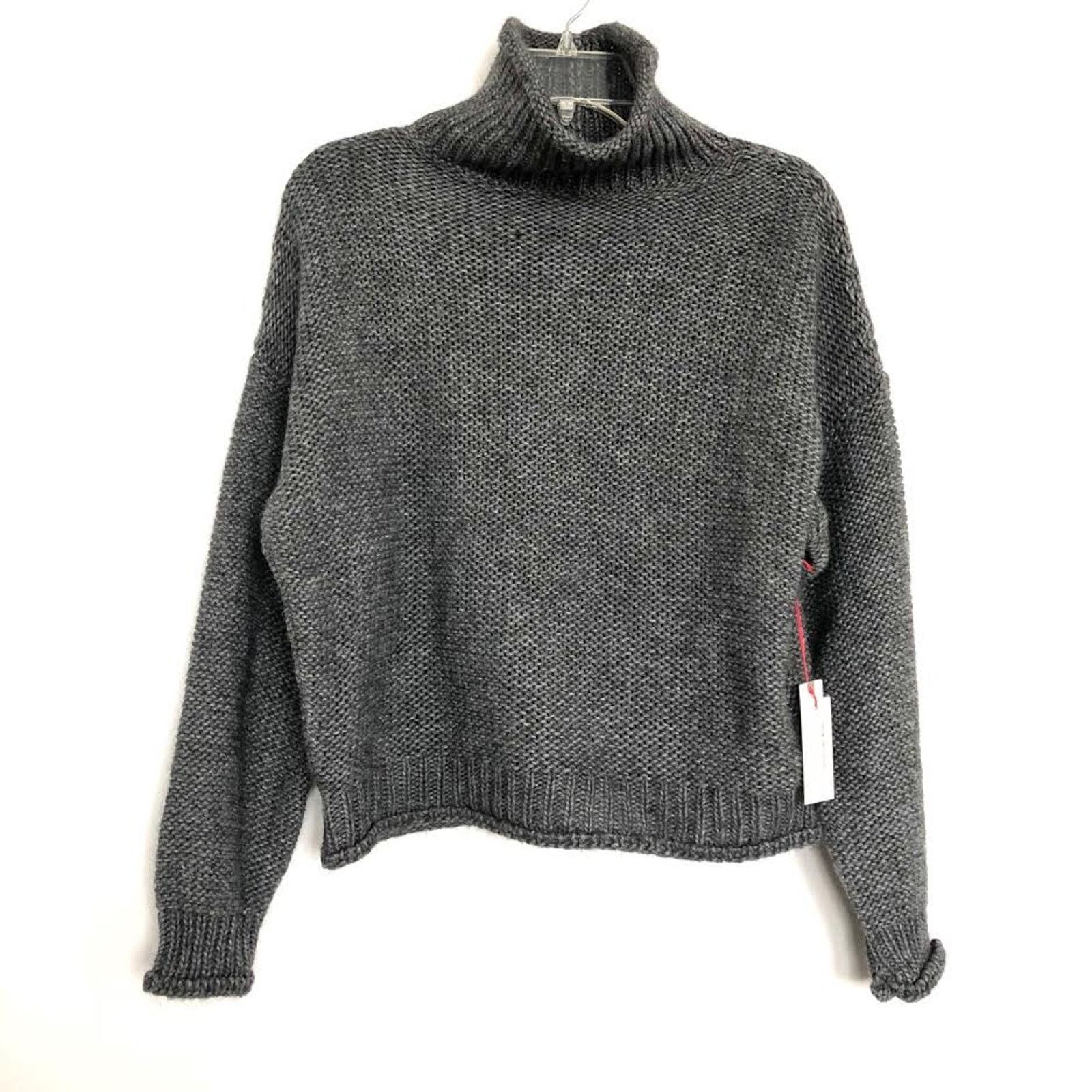 Anthropologie Anthropologie Lottie Sweater Grey Turtleneck Chunky Knit Size XL / US 12-14 / IT 48-50 - 11 Thumbnail