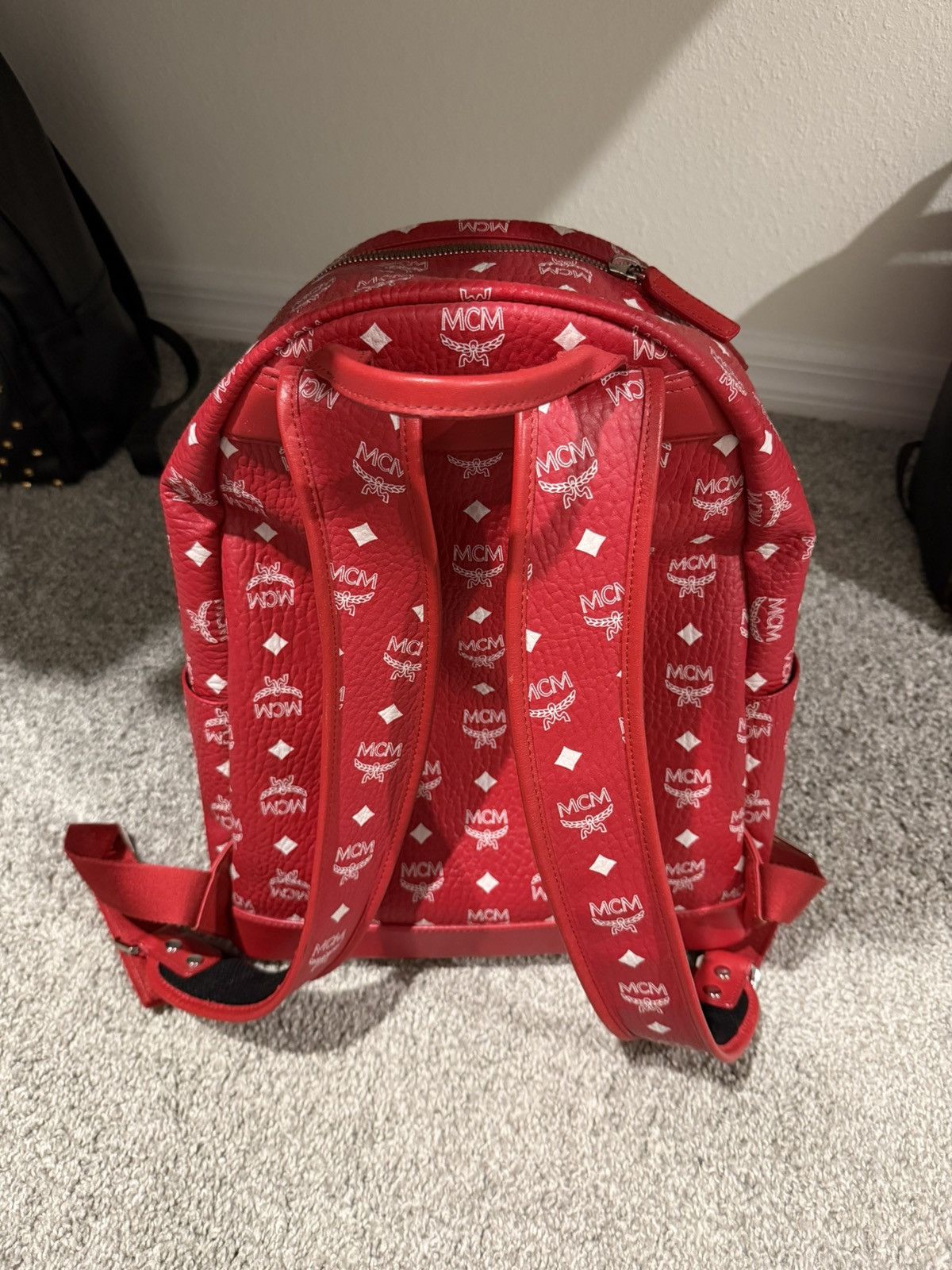 MCM MCM Stark Backpack Red Visetos Size ONE SIZE - 2 Thumbnail