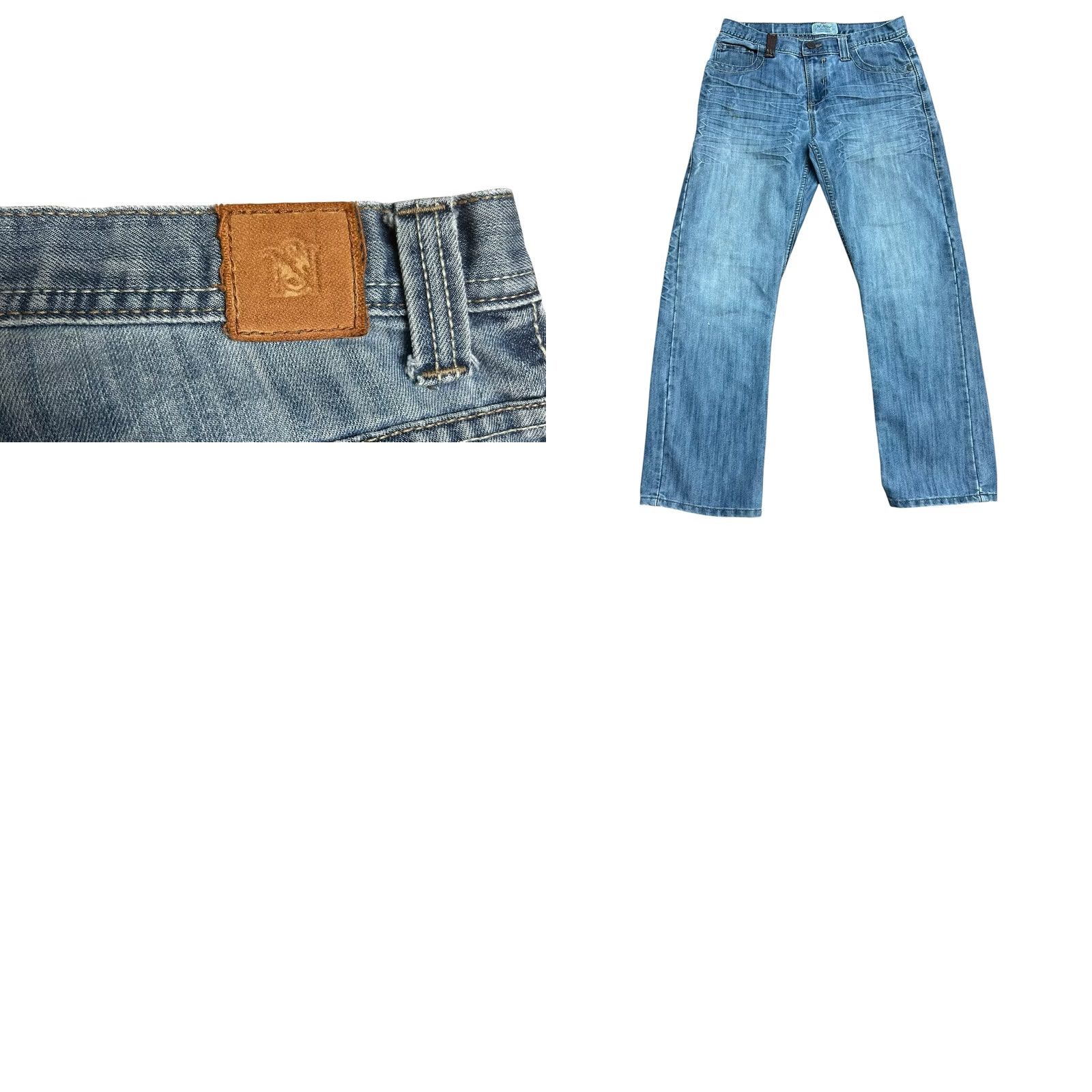 Denime 96 North Fit Slim Straight Jean Pant Sz 16 Blue Denim Vintage Y2K Womens Jeans 90s Size 38" / US 16 / IT 52 - 9 Thumbnail