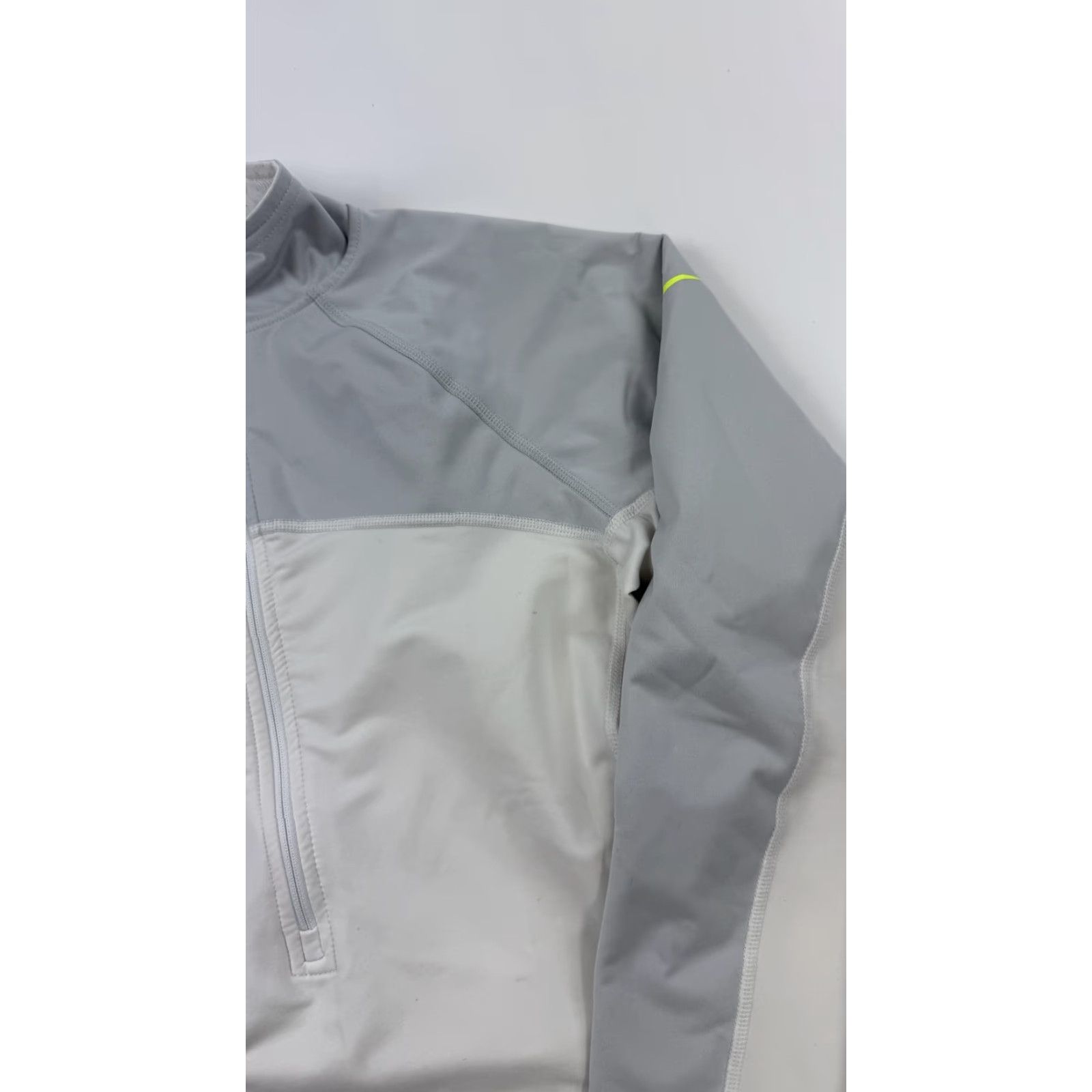 Nike VINTAGE Nike Pro Pullover Womens Large Gray White 1/4 Zip Dri-Fit Fleece Size L / US 10 / IT 46 - 4 Thumbnail