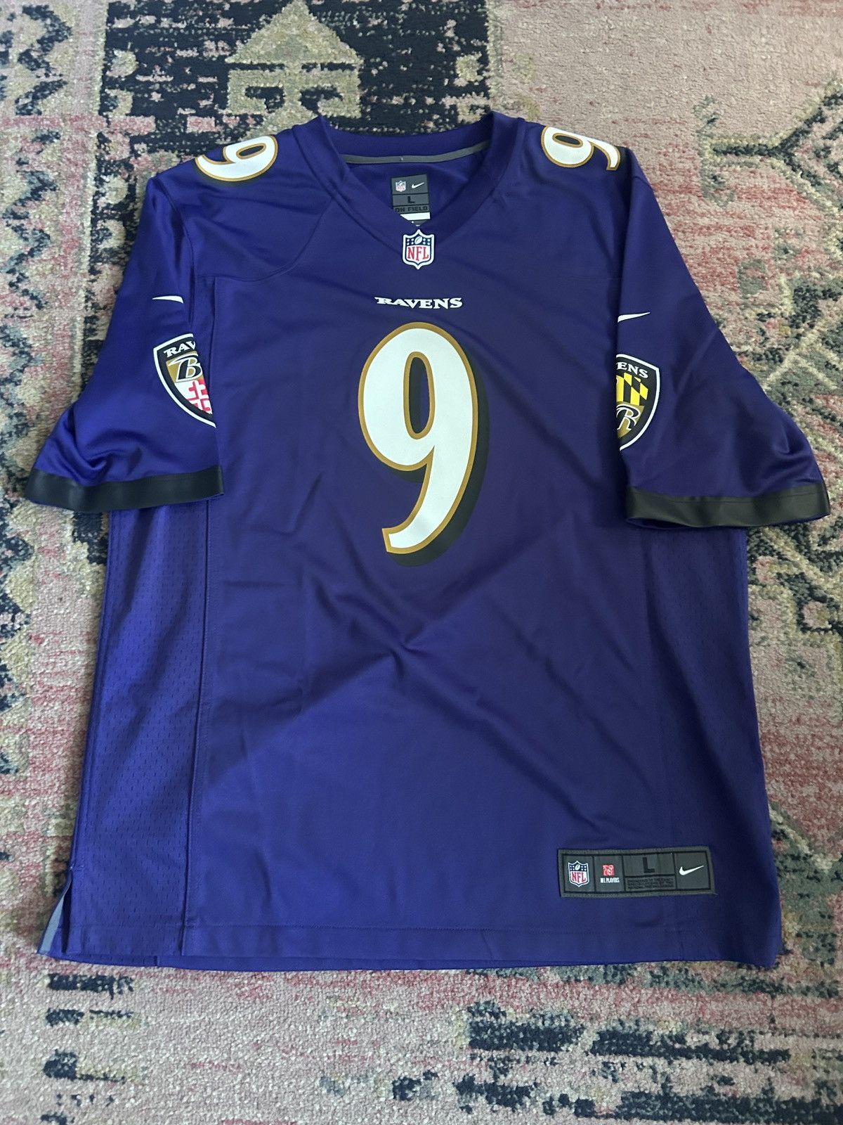 NFL Nike Baltimore Ravens Justin Tucker #9 Purple Game Jersey Size US L / EU 52-54 / 3 - 1 Thumbnail