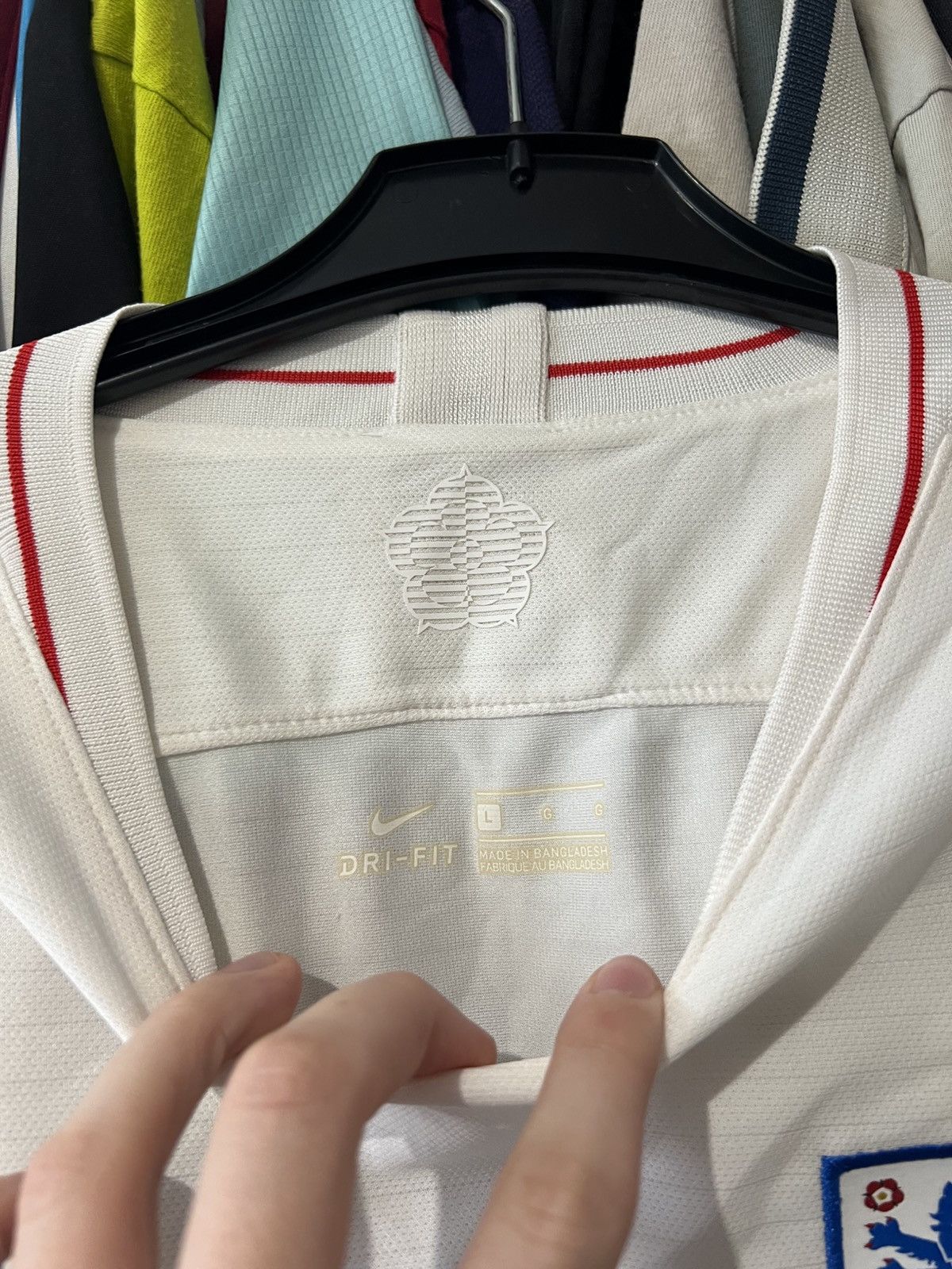 Nike × Vintage 2018/2019 VINTAGE NIKE ENGLAND NATIONAL TEAM HOME FOOTBALL T Size US L / EU 52-54 / 3 - 7 Thumbnail
